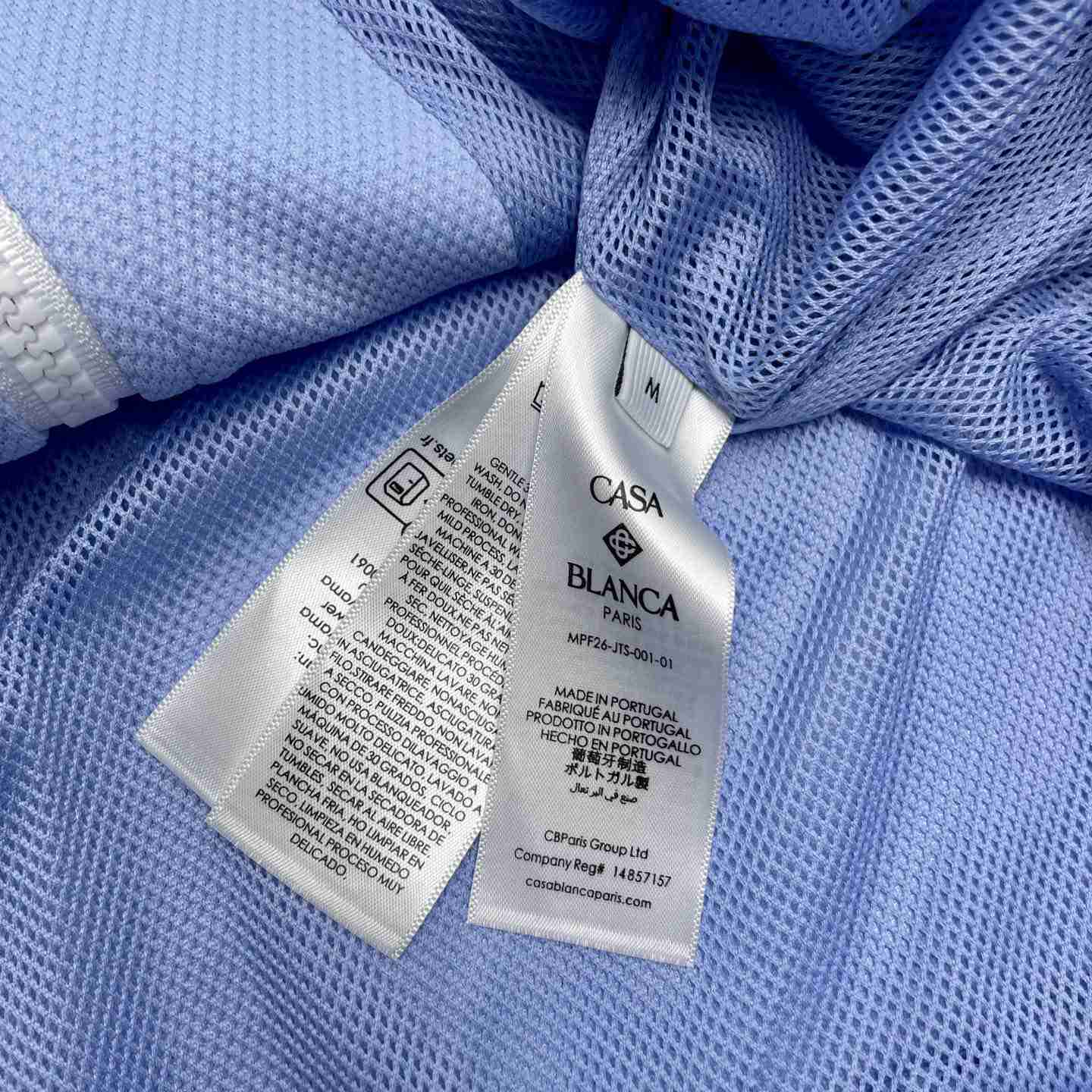 Casablanca Pale Blue Pique Track Jacket C1177 - DesignerGu