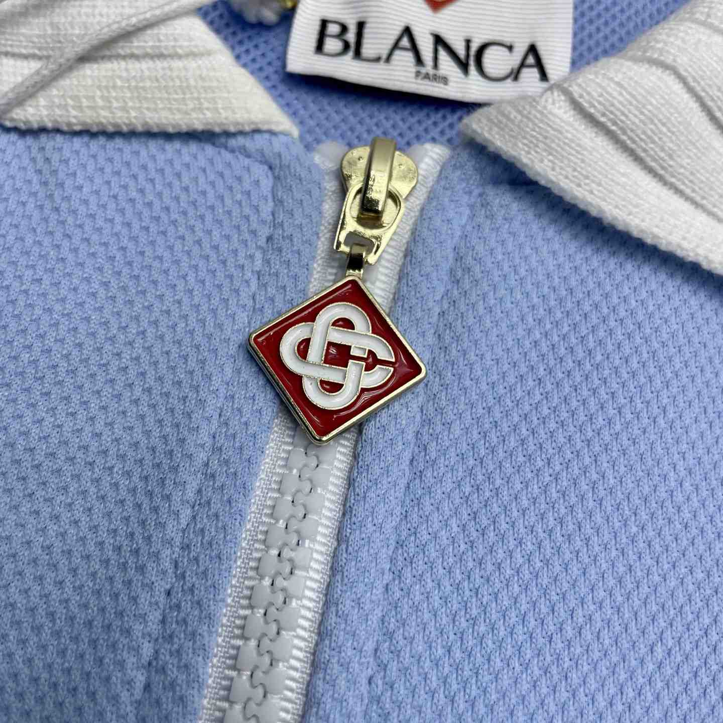 Casablanca Pale Blue Pique Track Jacket C1177 - DesignerGu