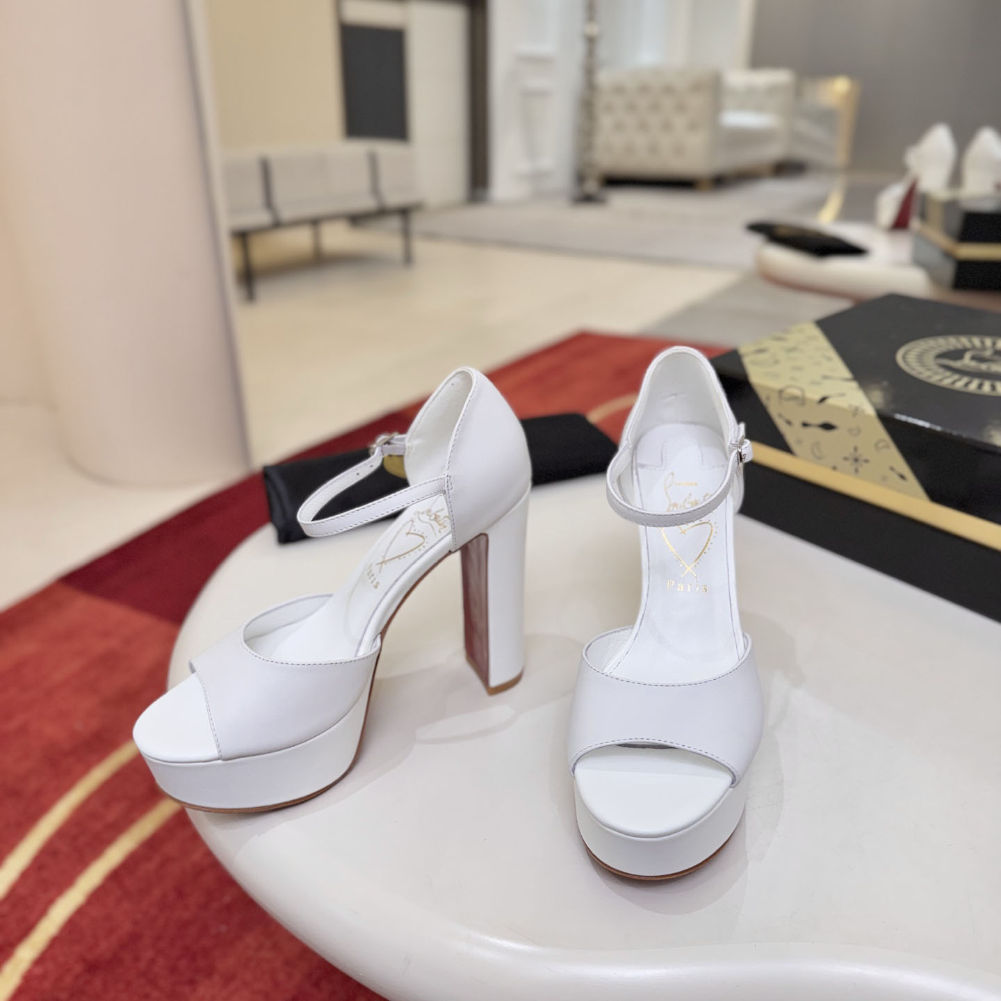 Christian Louboutin Bridal Sandaloo 130 Crêpe Satin Platform Sandals - DesignerGu