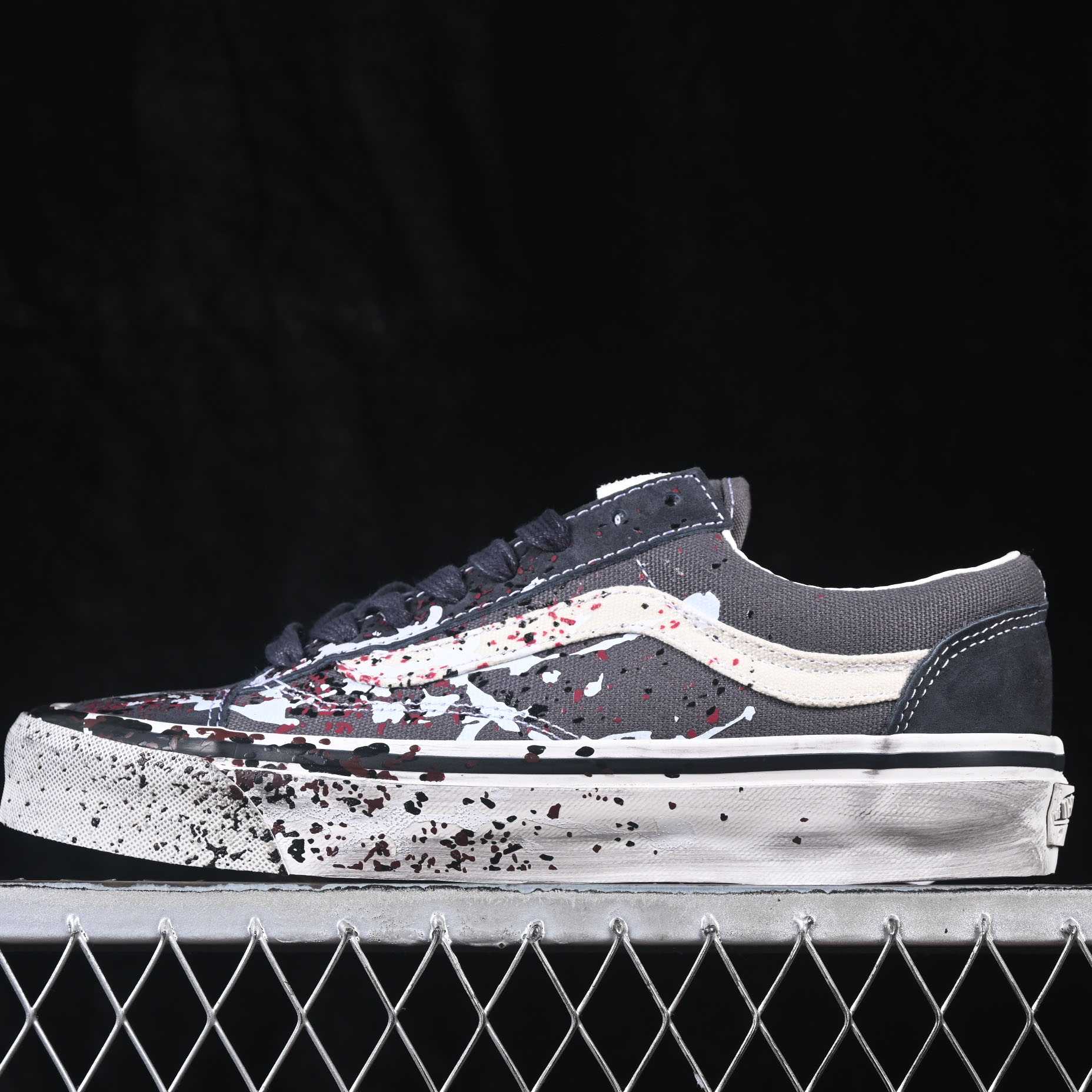 Vans Old Skool 36 Paint Splatter 'Paint Splatter Charcoal Grey' - DesignerGu