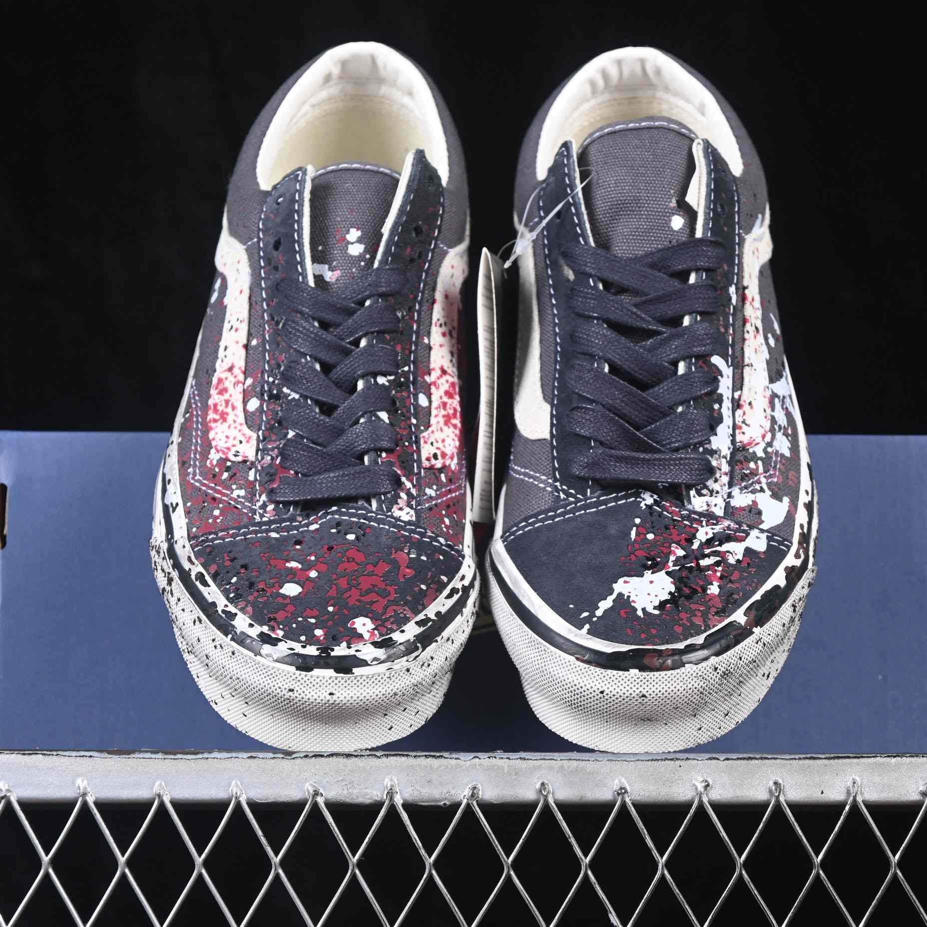 Vans Old Skool 36 Paint Splatter 'Paint Splatter Charcoal Grey' - DesignerGu