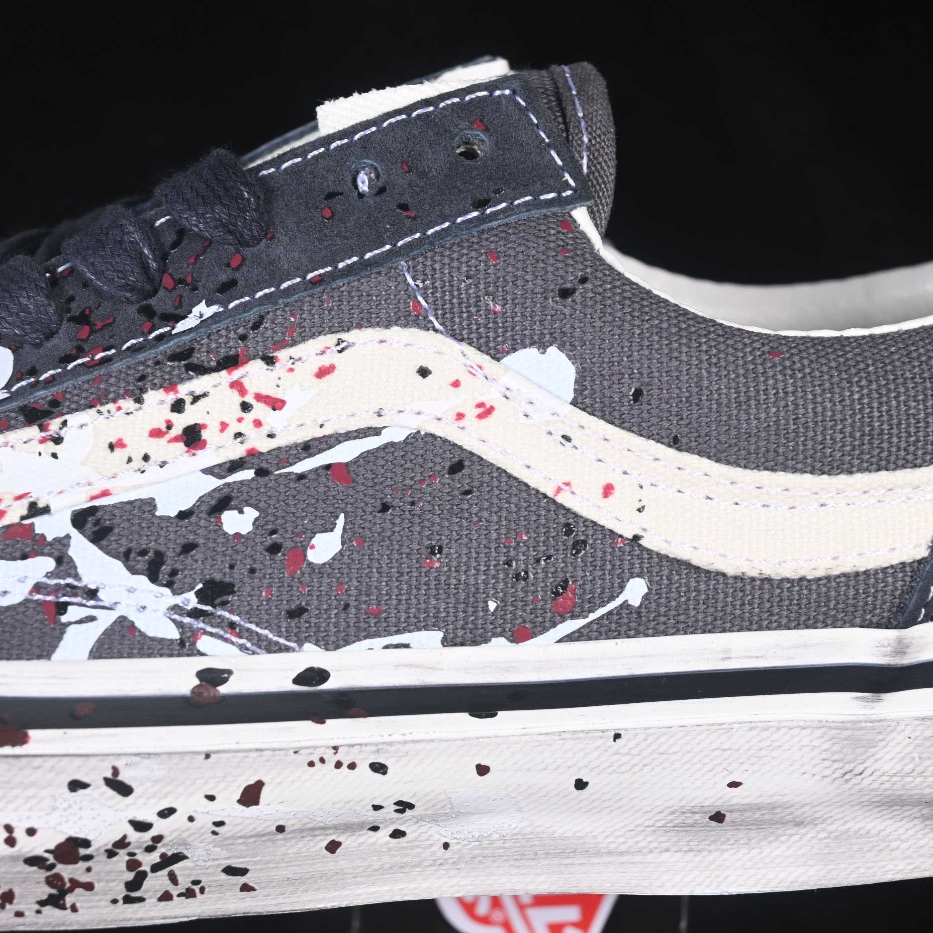 Vans Old Skool 36 Paint Splatter 'Paint Splatter Charcoal Grey' - DesignerGu