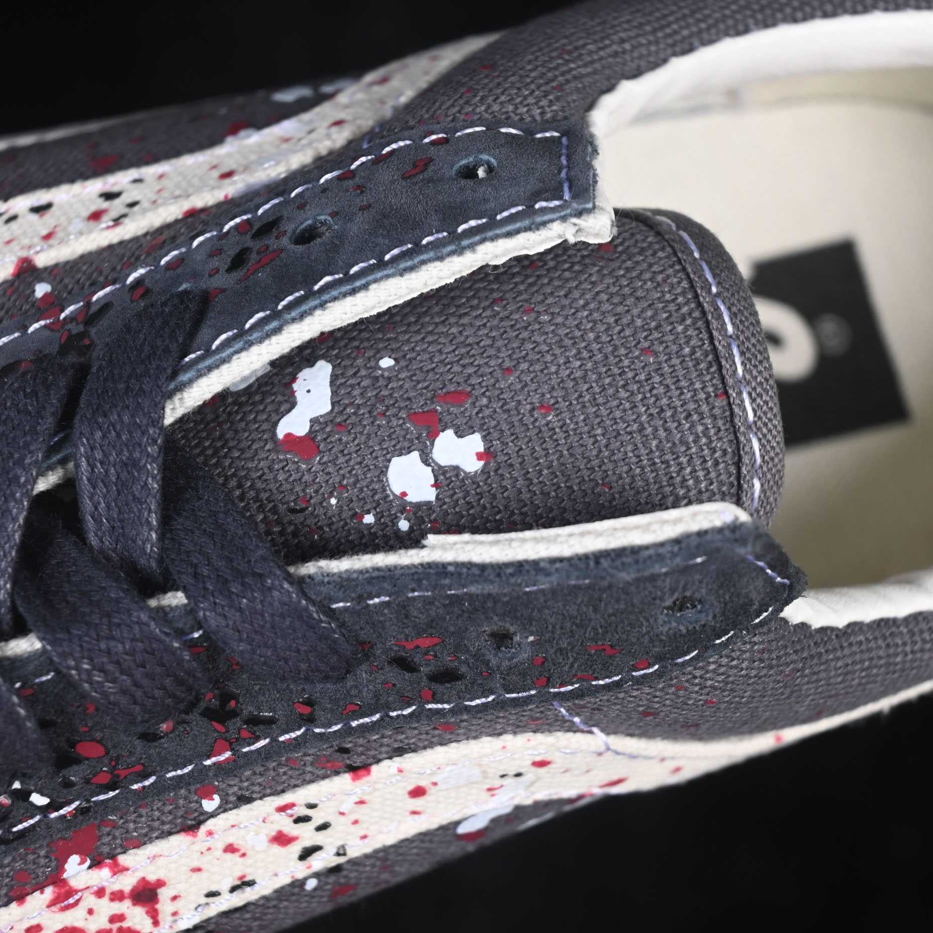Vans Old Skool 36 Paint Splatter 'Paint Splatter Charcoal Grey' - DesignerGu