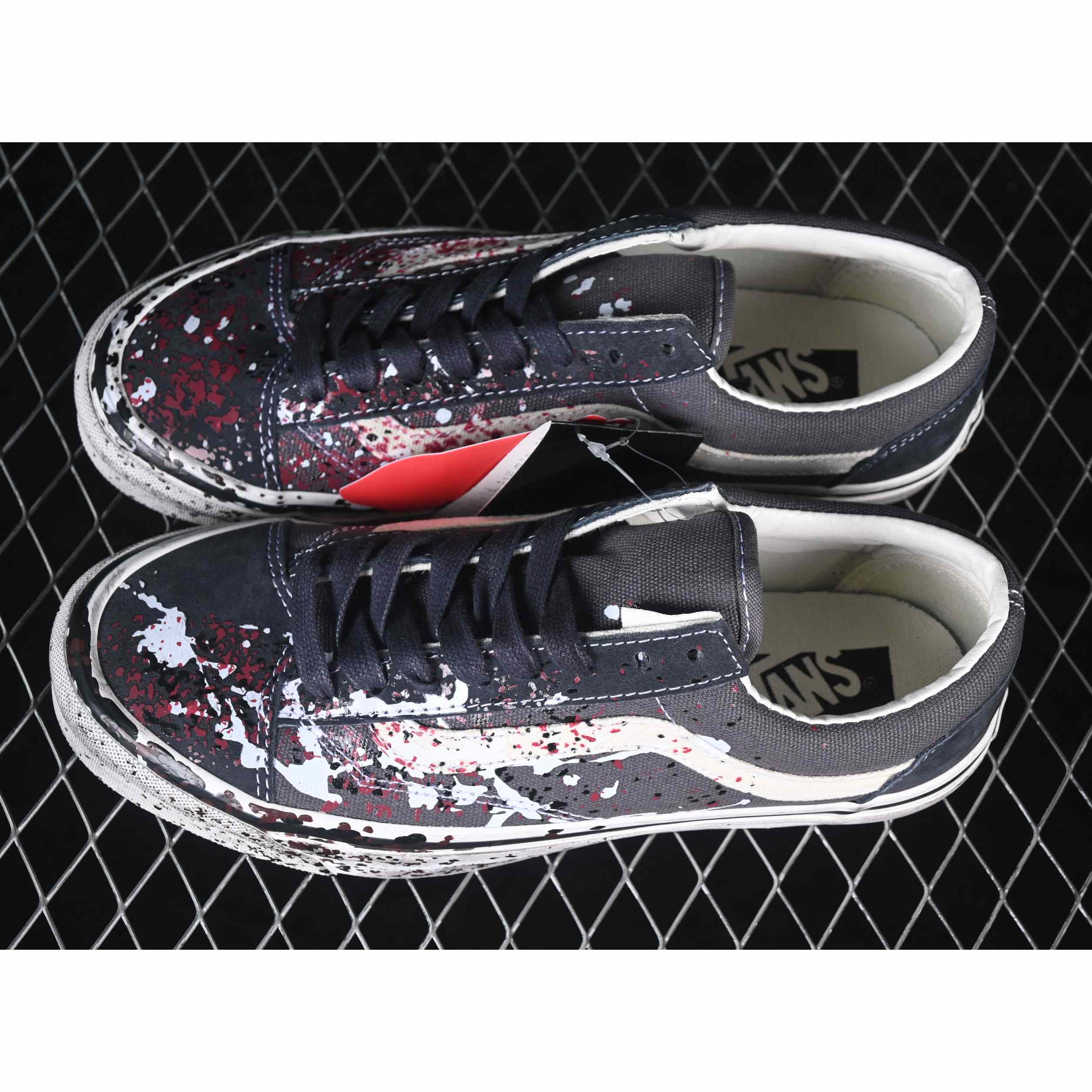 Vans Old Skool 36 Paint Splatter 'Paint Splatter Charcoal Grey' - DesignerGu