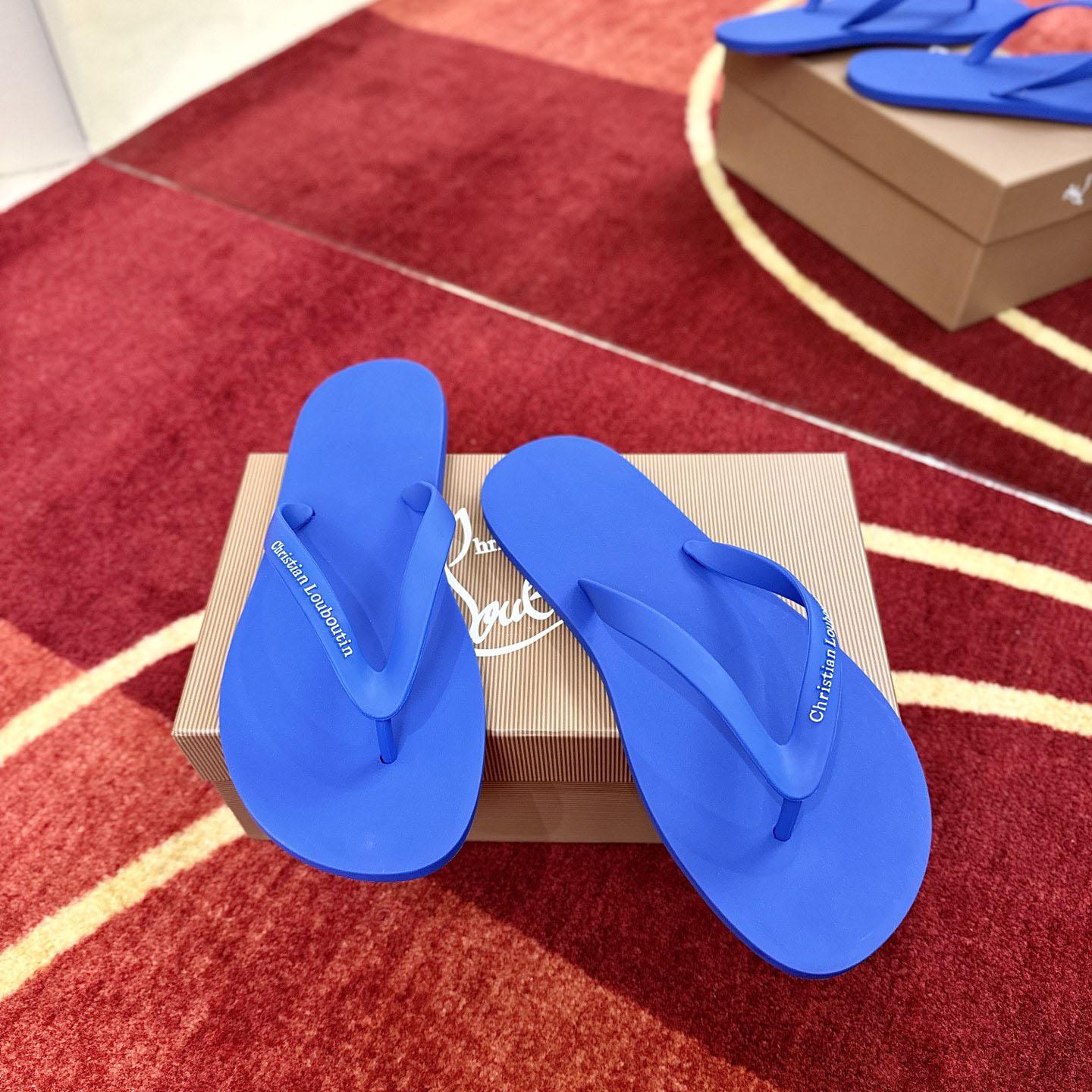 Christian Louboutin Logo Embossed Rubber Flip Flop - DesignerGu