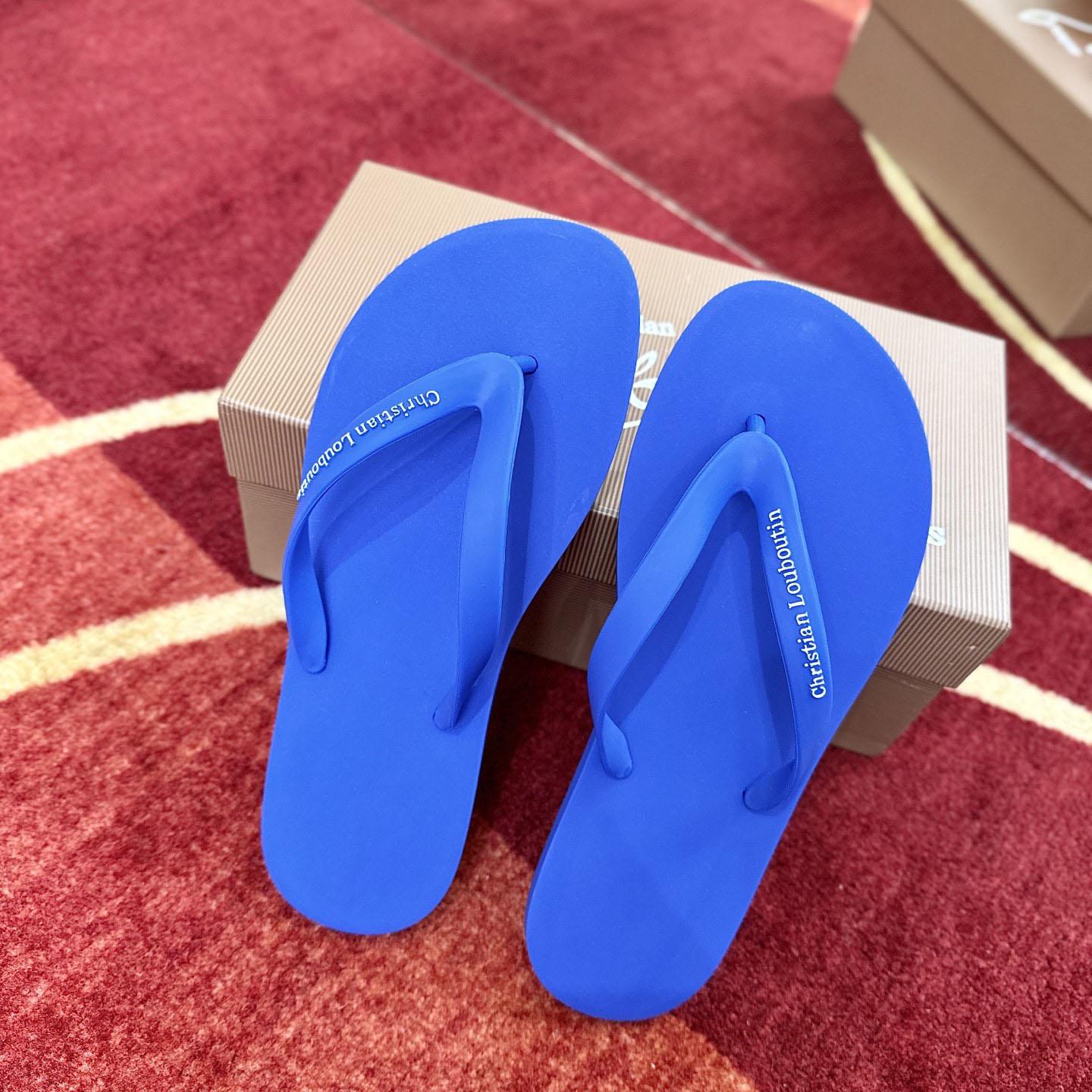 Christian Louboutin Logo Embossed Rubber Flip Flop - DesignerGu