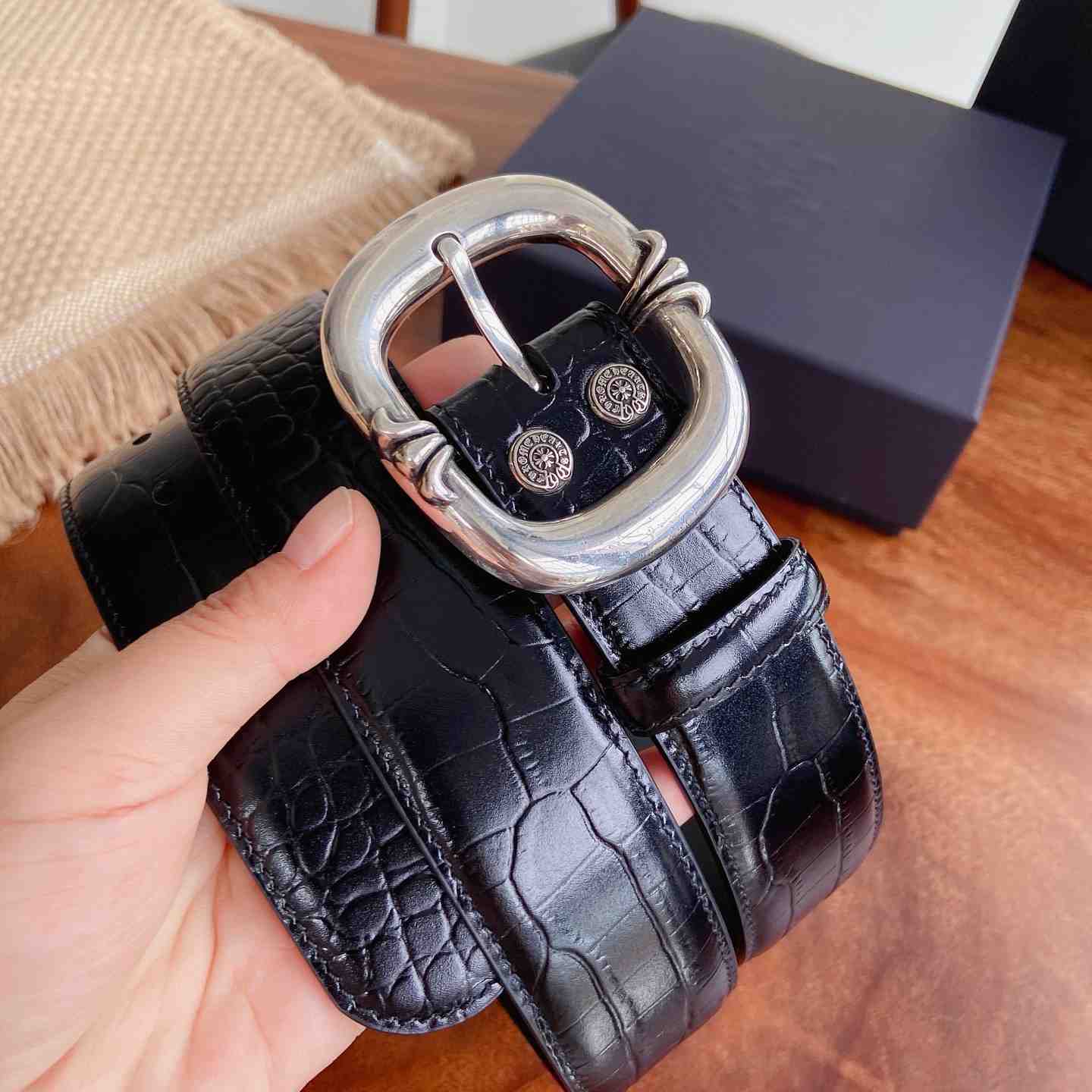 Chrome Hearts Leather Belt   - DesignerGu