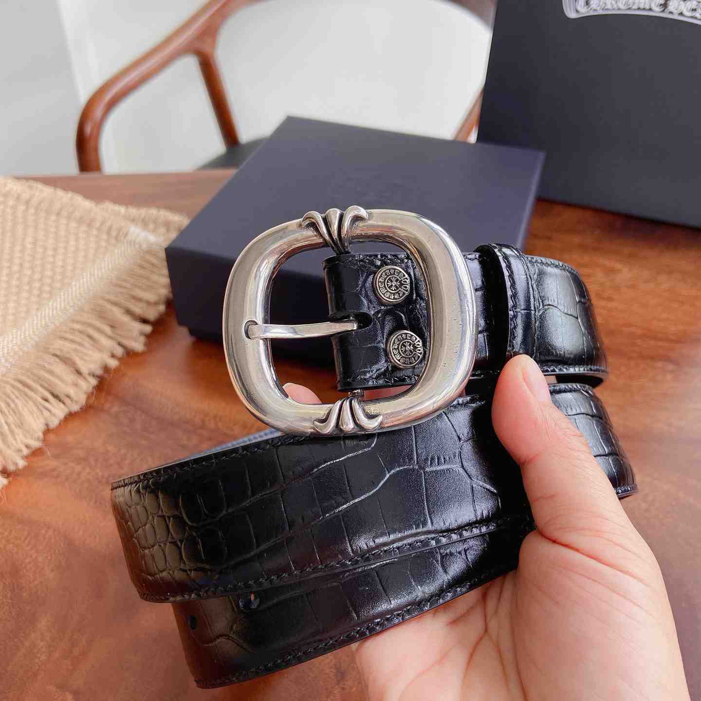 Chrome Hearts Leather Belt   - DesignerGu