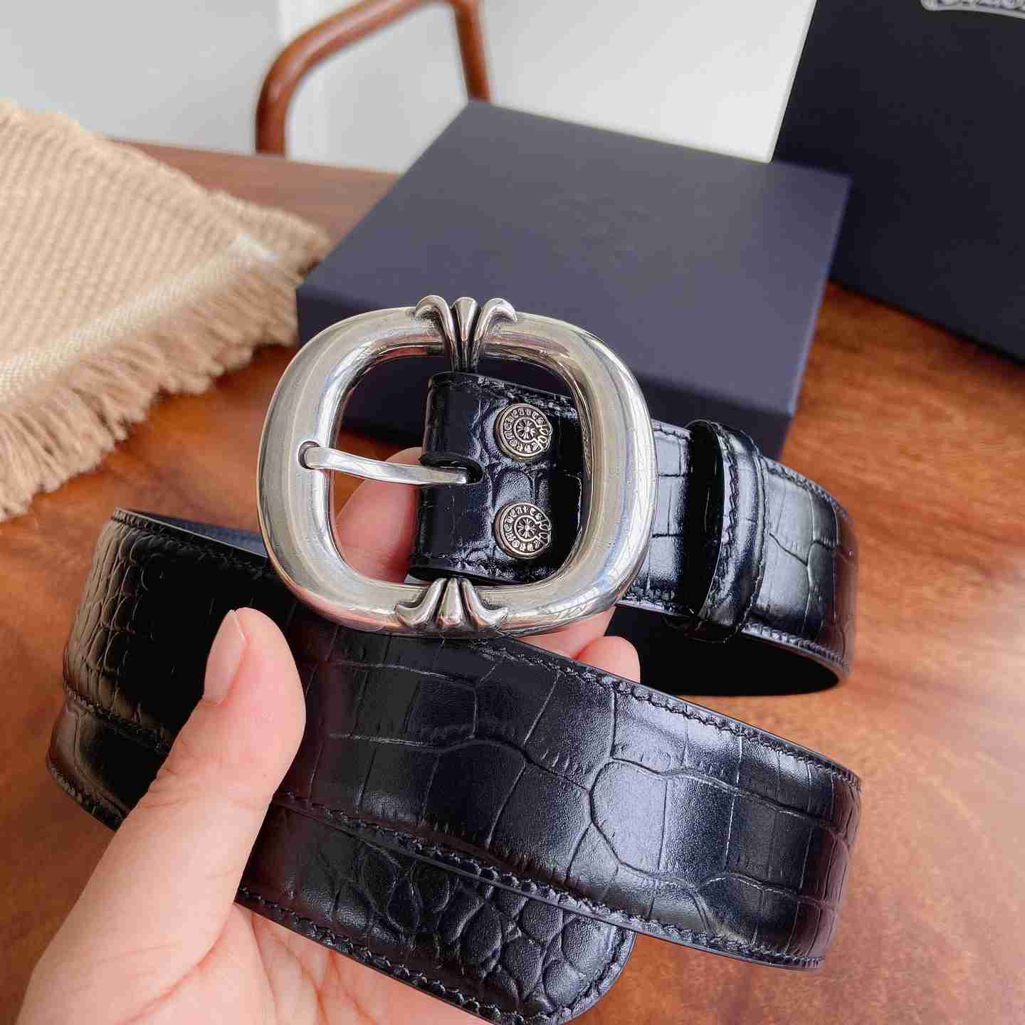 Chrome Hearts Leather Belt   - DesignerGu