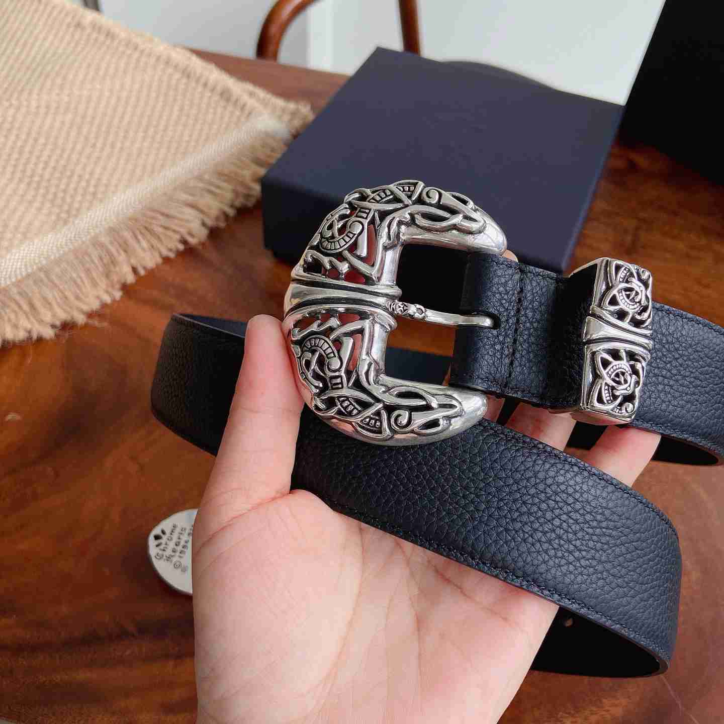 Chrome Hearts Leather Belt   - DesignerGu