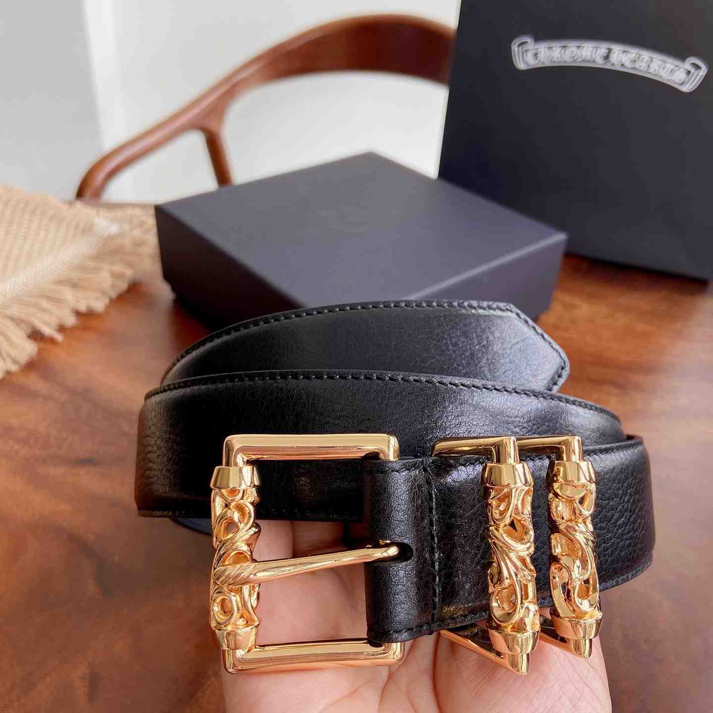 Chrome Hearts Leather Belt   - DesignerGu