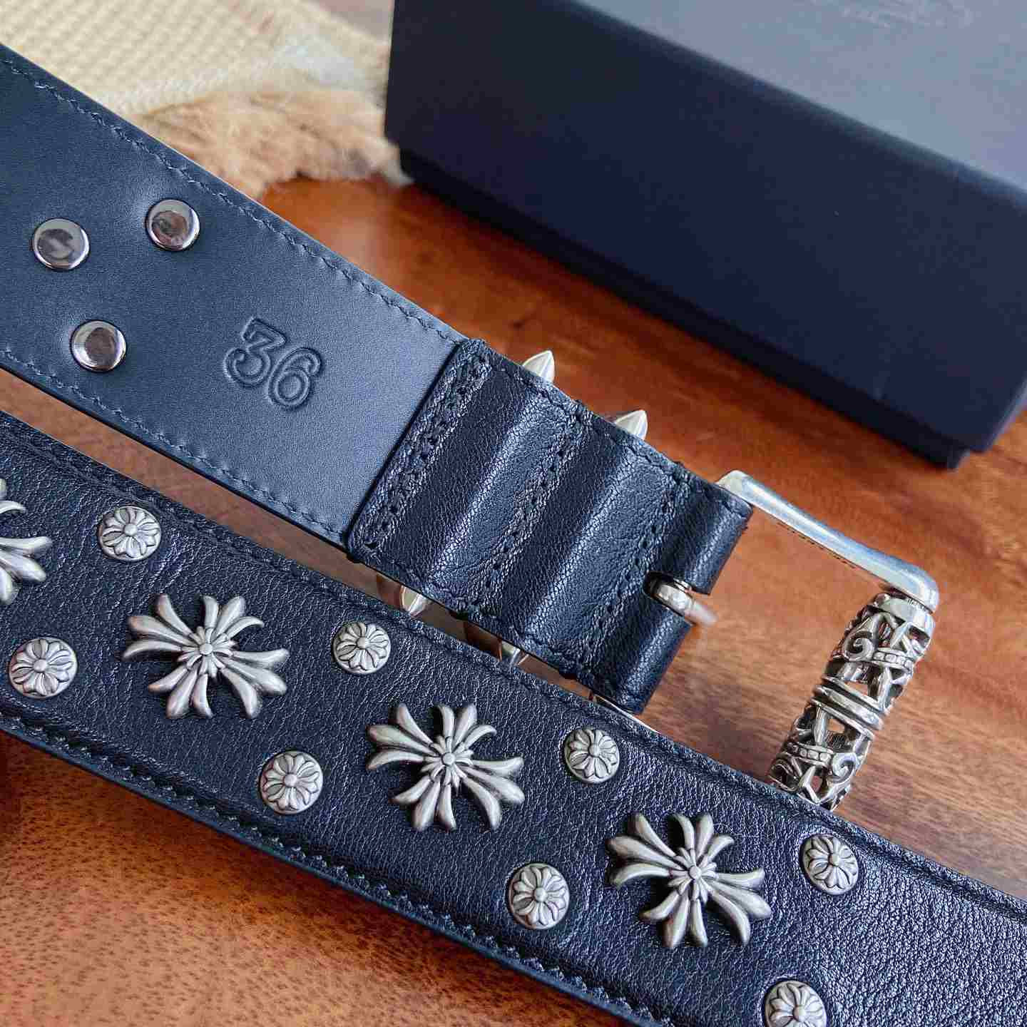 Chrome Hearts Leather Belt   - DesignerGu