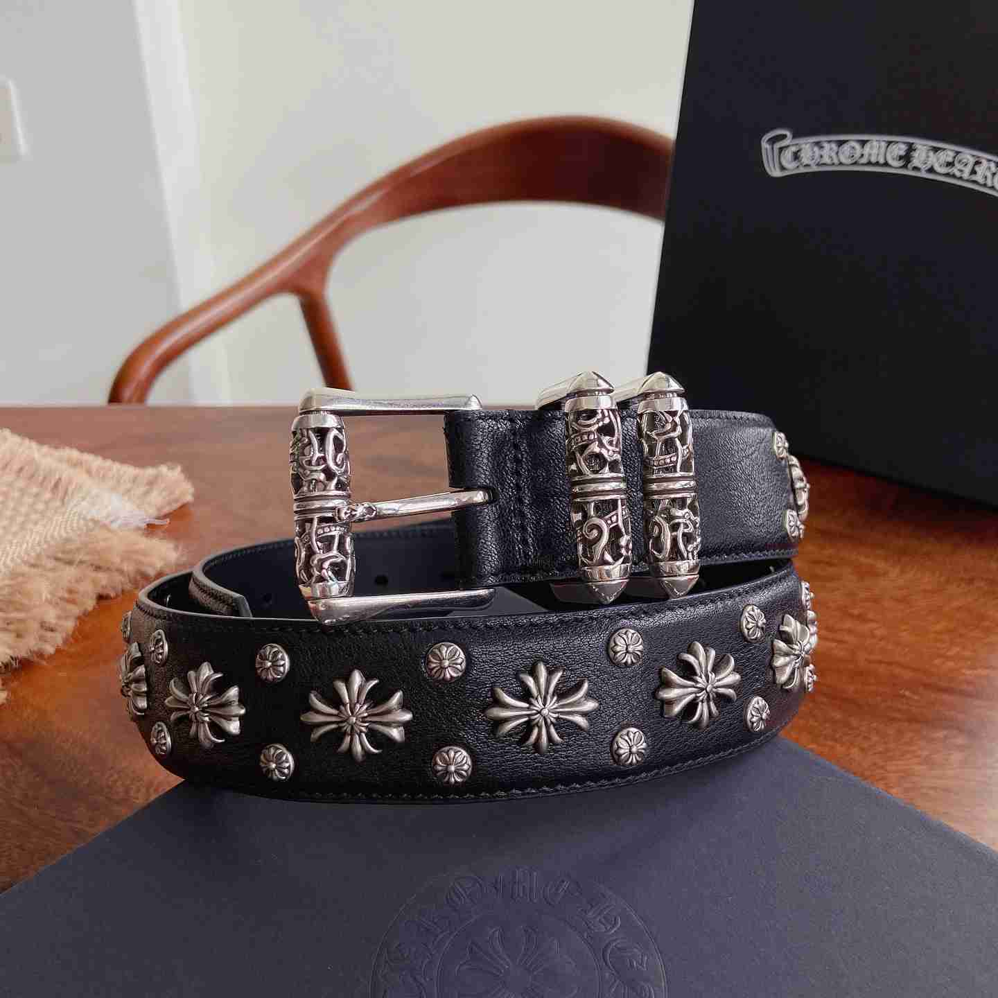 Chrome Hearts Leather Belt   - DesignerGu
