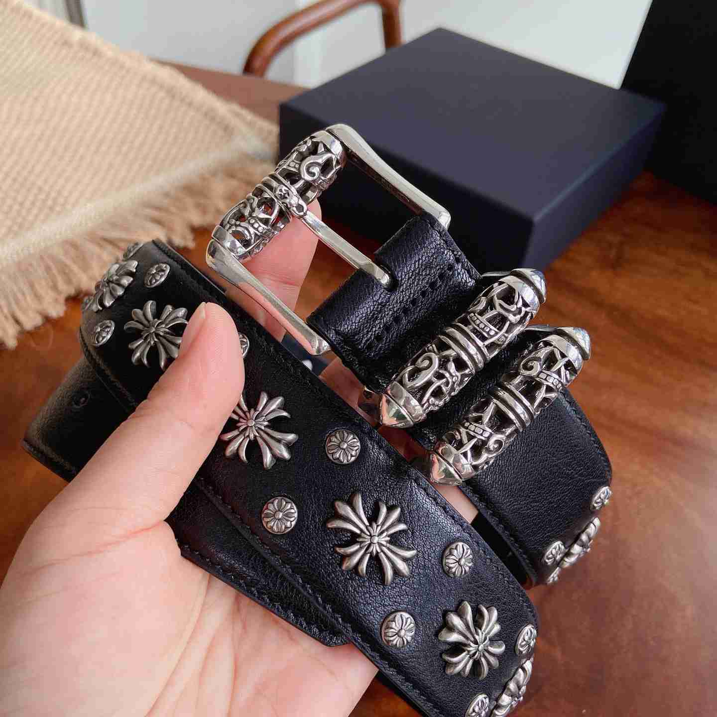 Chrome Hearts Leather Belt   - DesignerGu