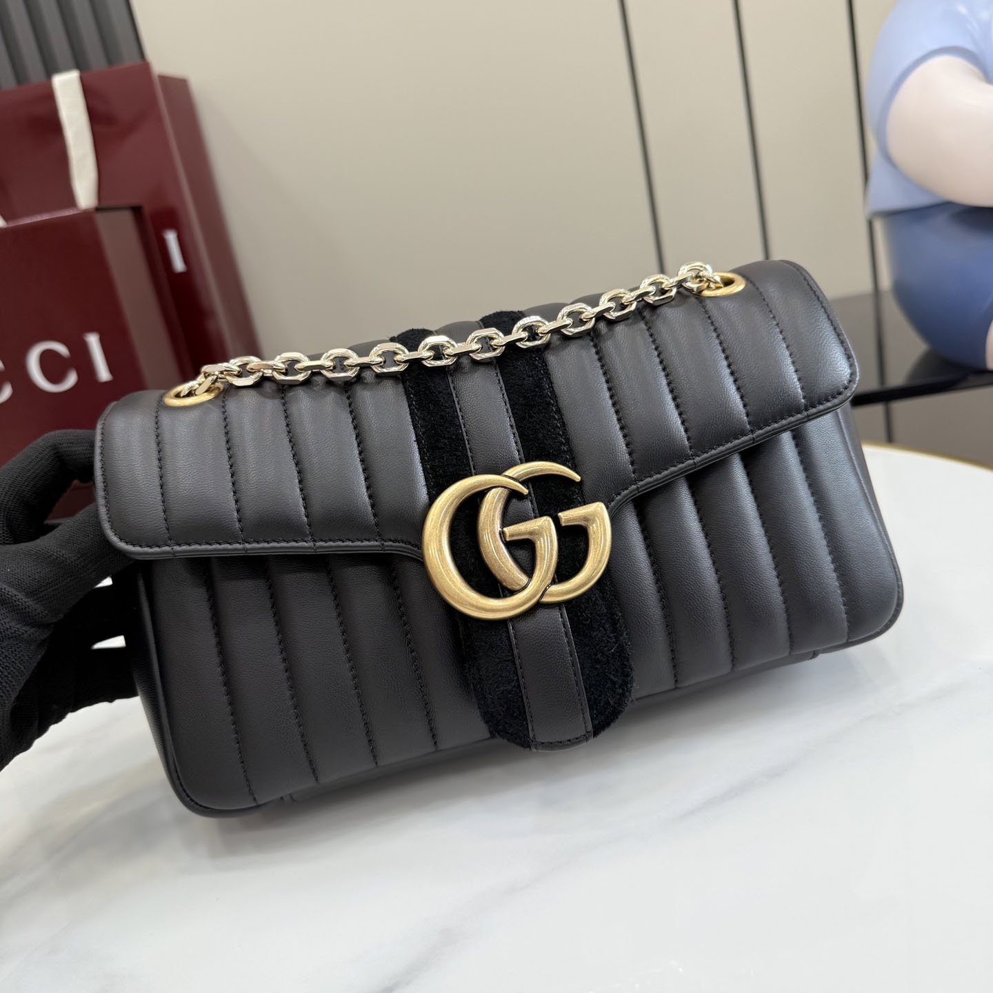 Gucci Jetset GG Marmont Medium Shoulder Bag A005XW - DesignerGu
