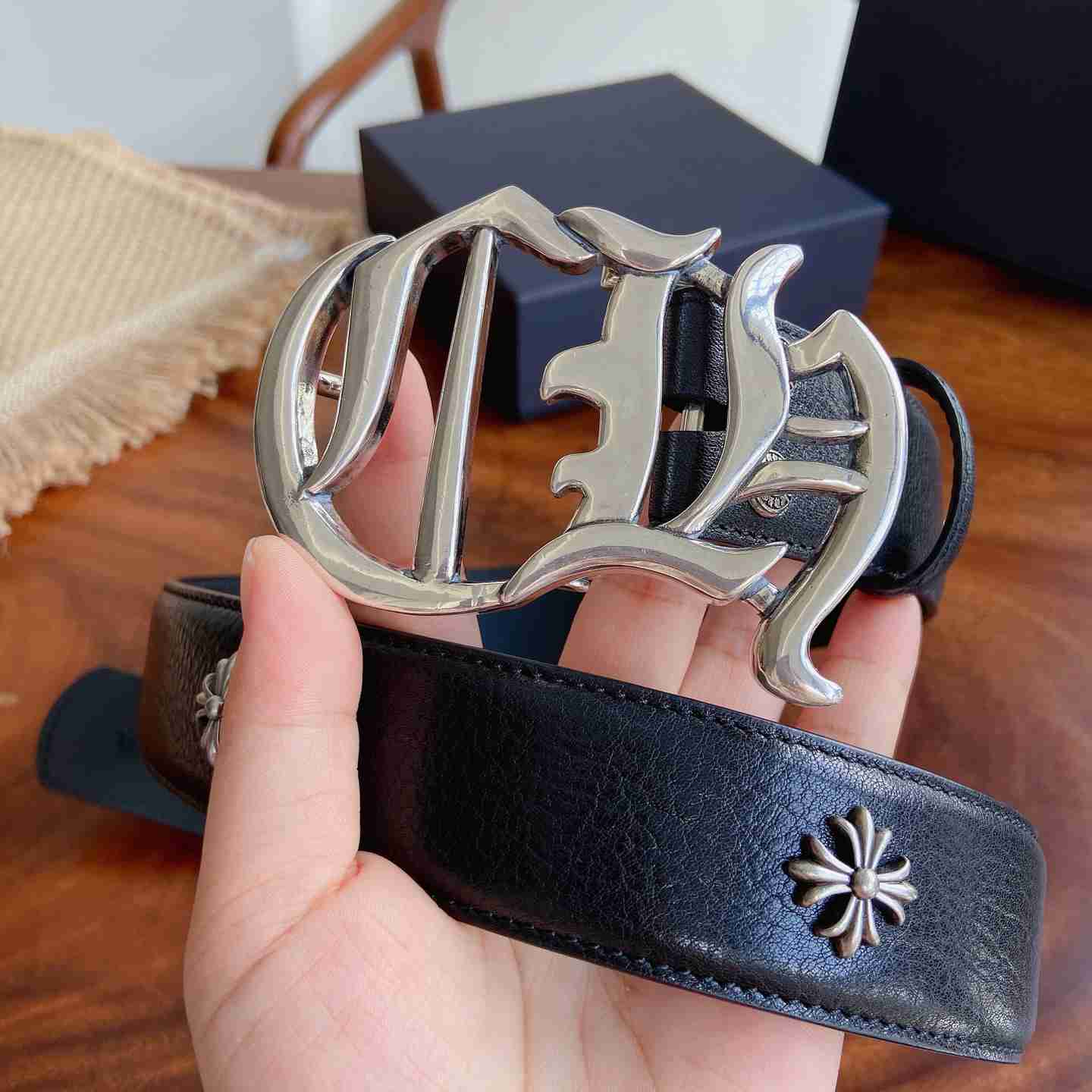 Chrome Hearts Leather Belt   - DesignerGu