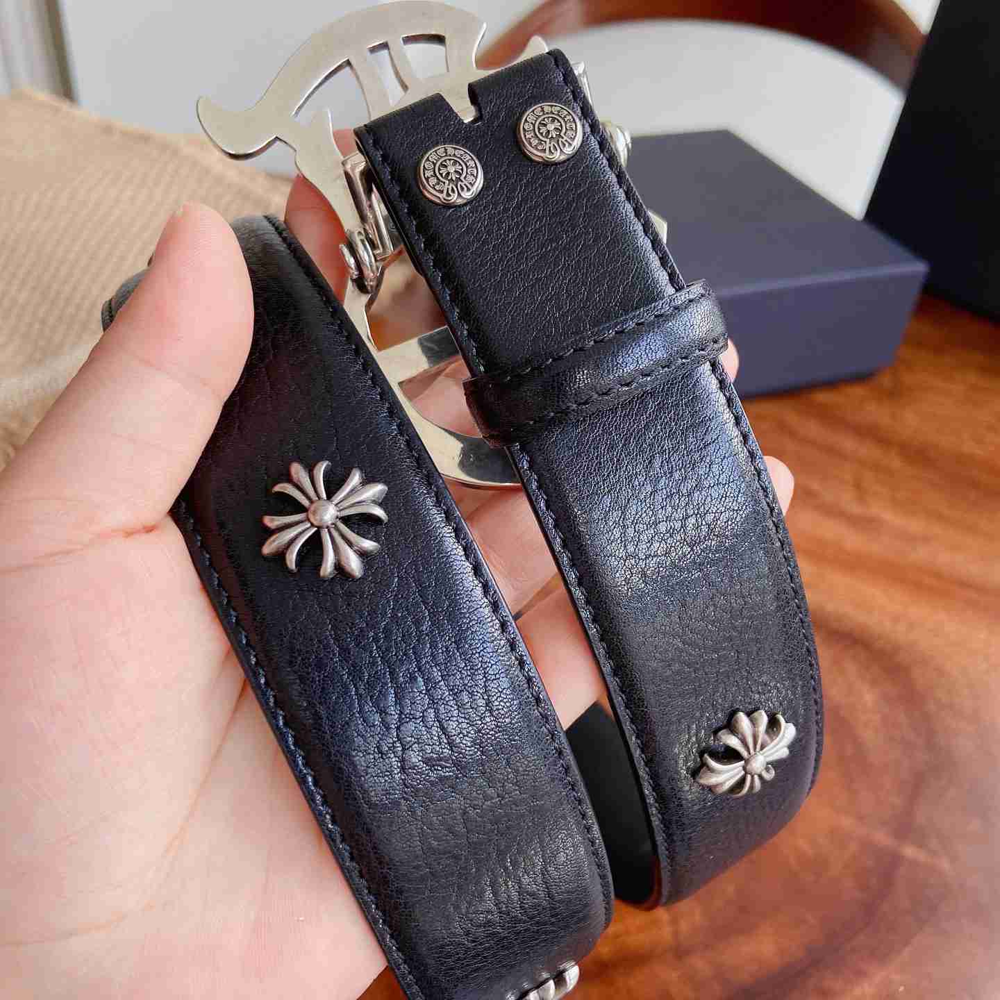 Chrome Hearts Leather Belt   - DesignerGu