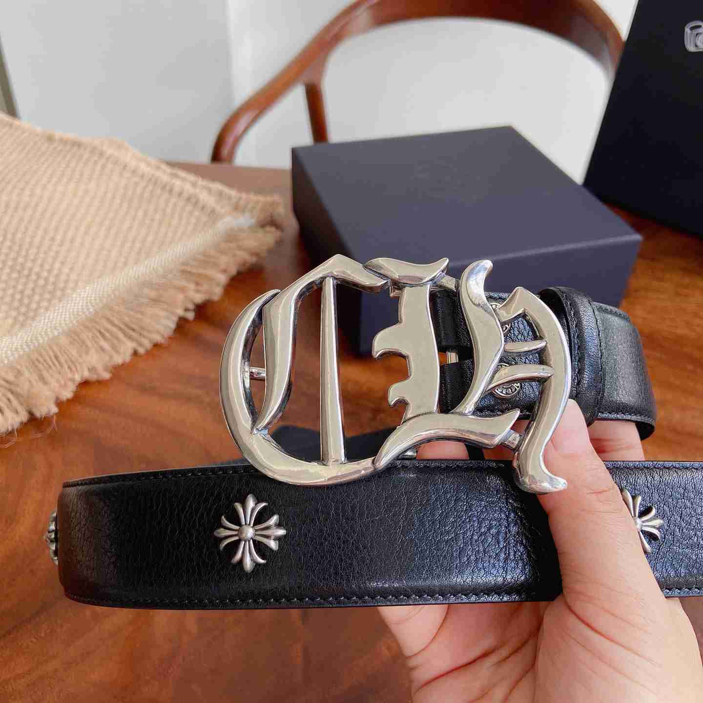 Chrome Hearts Leather Belt   - DesignerGu
