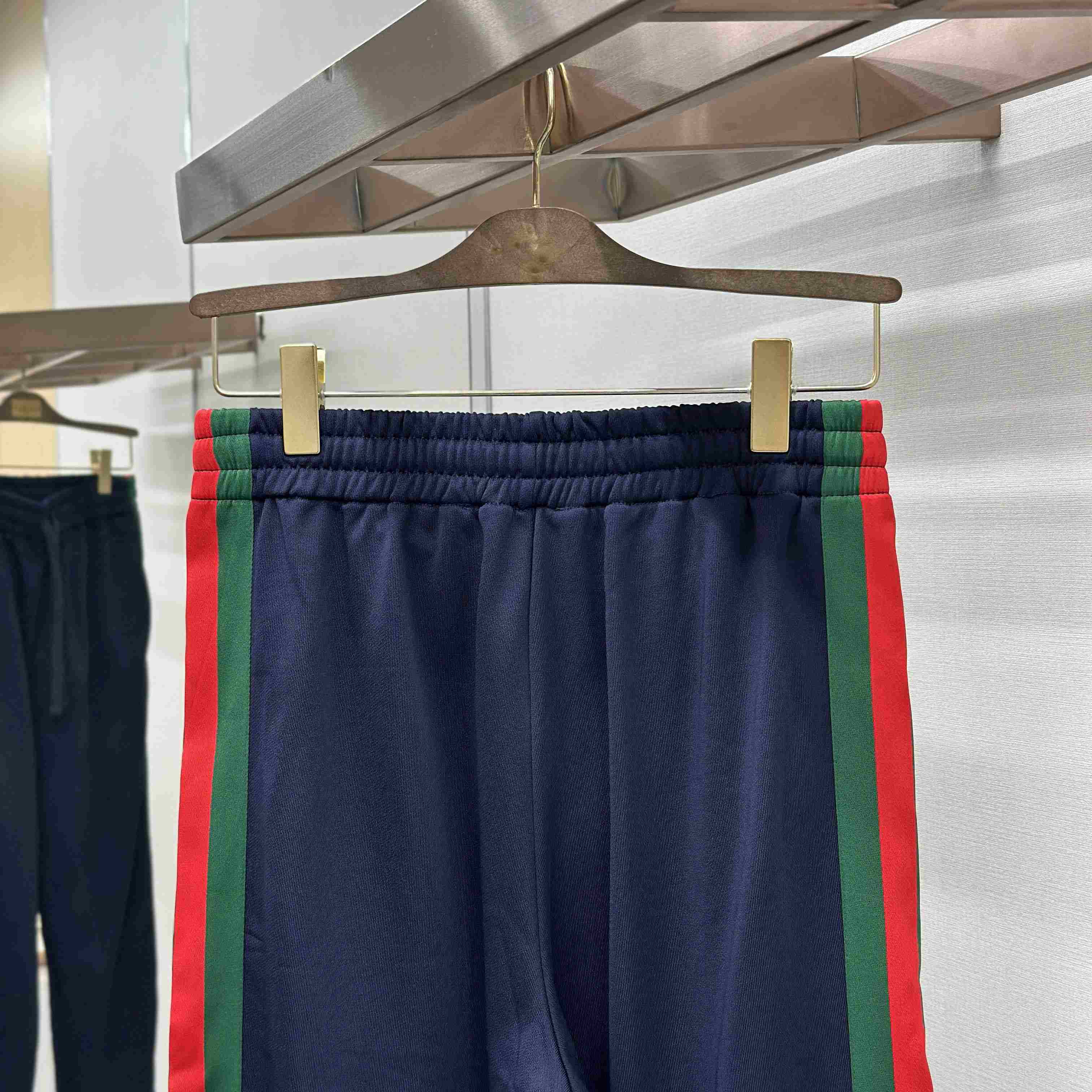 Gucci Silk Cotton Sportswear Pants With Web - DesignerGu