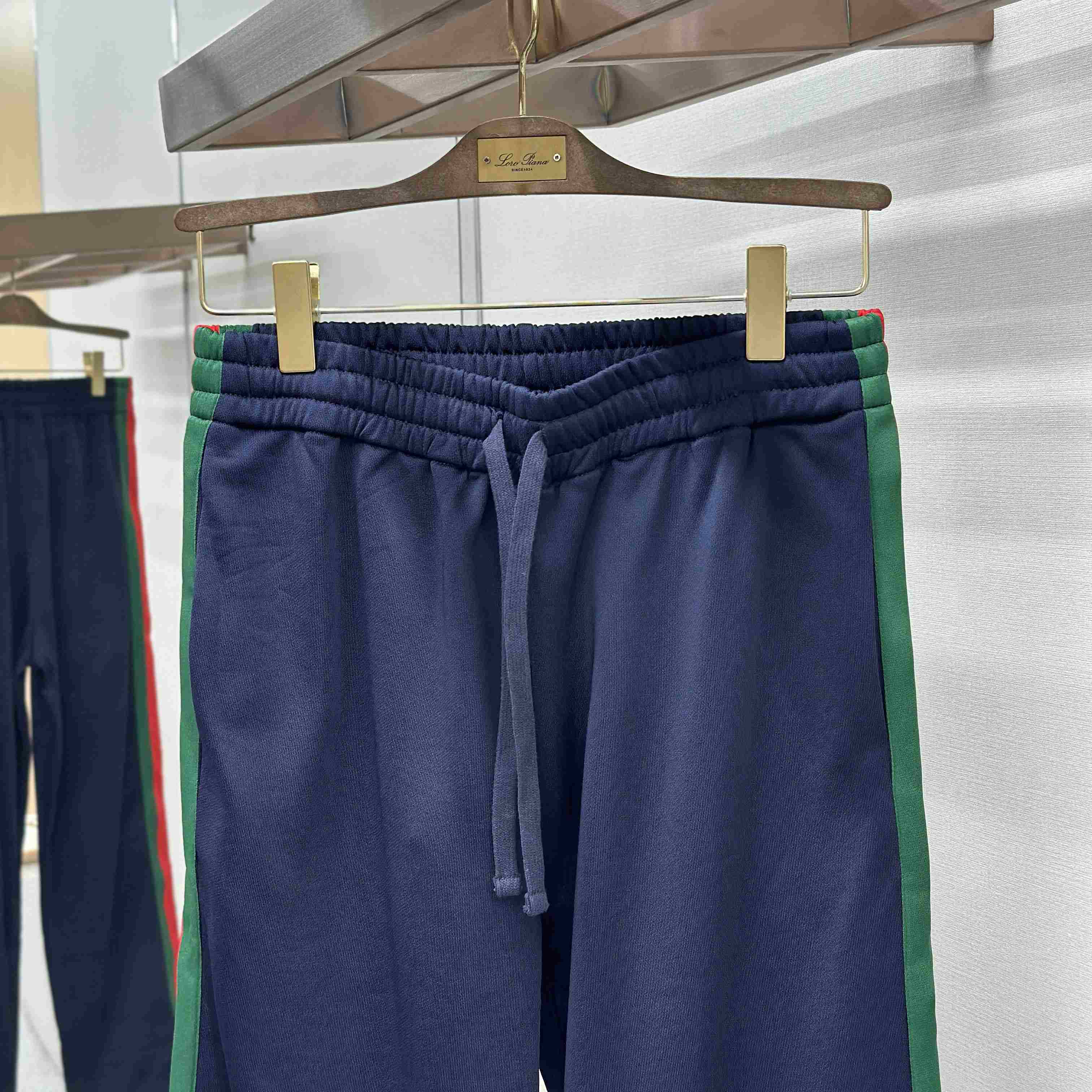 Gucci Silk Cotton Sportswear Pants With Web - DesignerGu