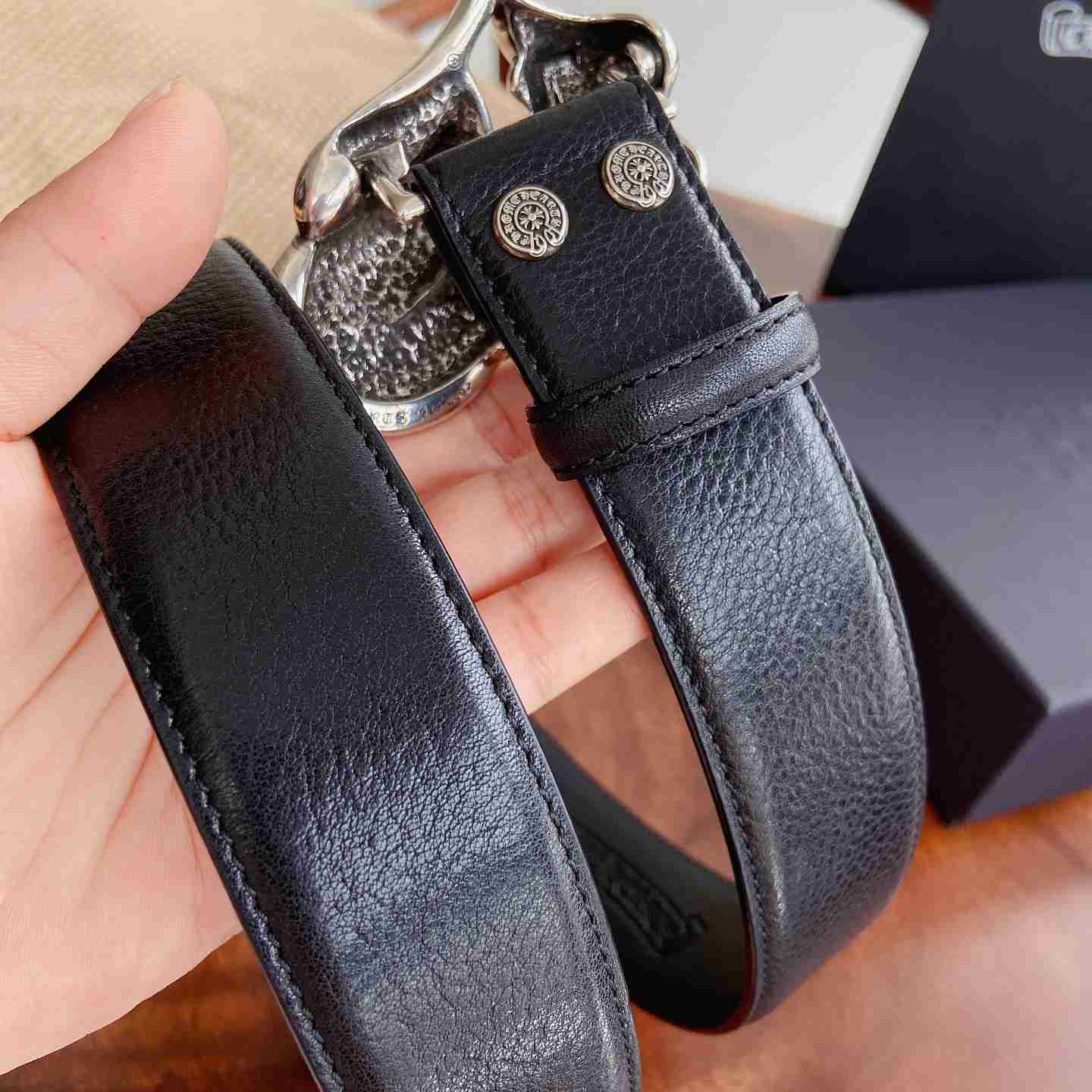 Chrome Hearts Leather Belt   - DesignerGu