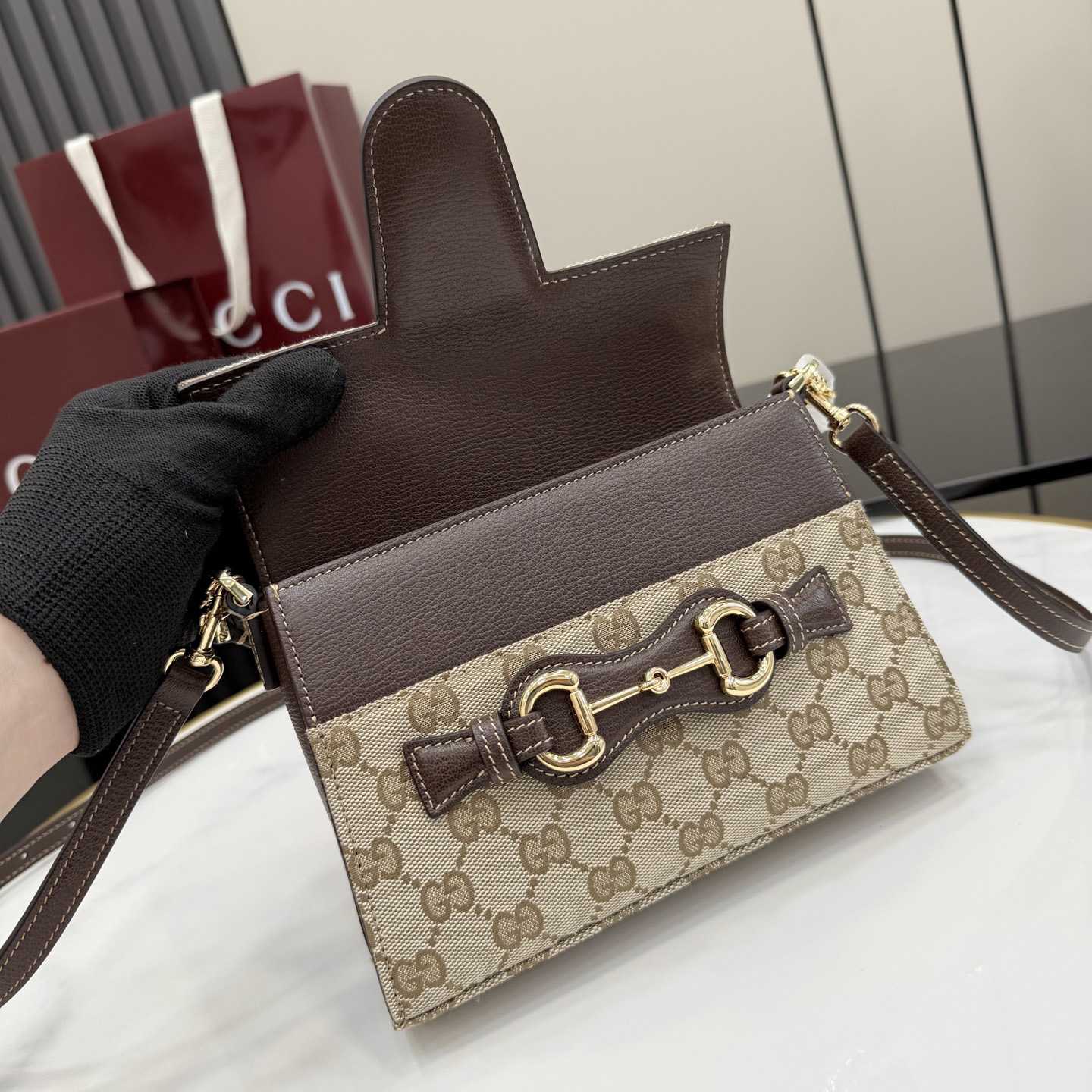 Gucci Horsebit Duomo Small Top HandleBag A006O9 - DesignerGu