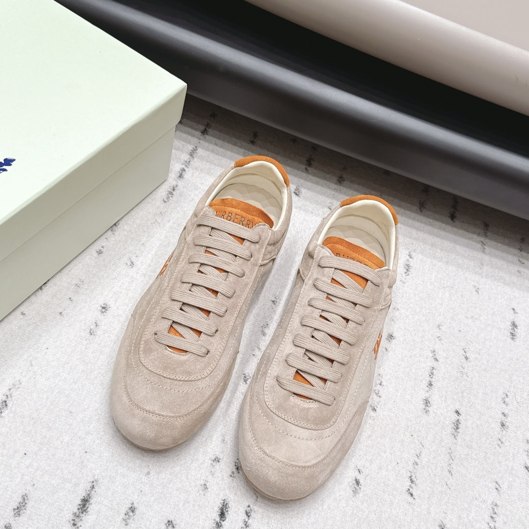 Burberry Suede Knight Runner Sneakers​ - DesignerGu