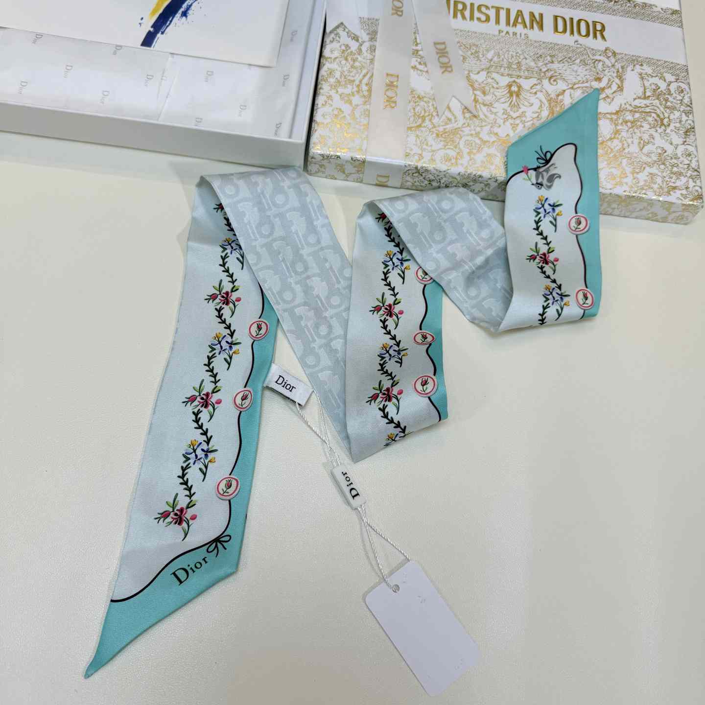 Dior Dioramour Revolution Flowers Mitzah Scarf - DesignerGu