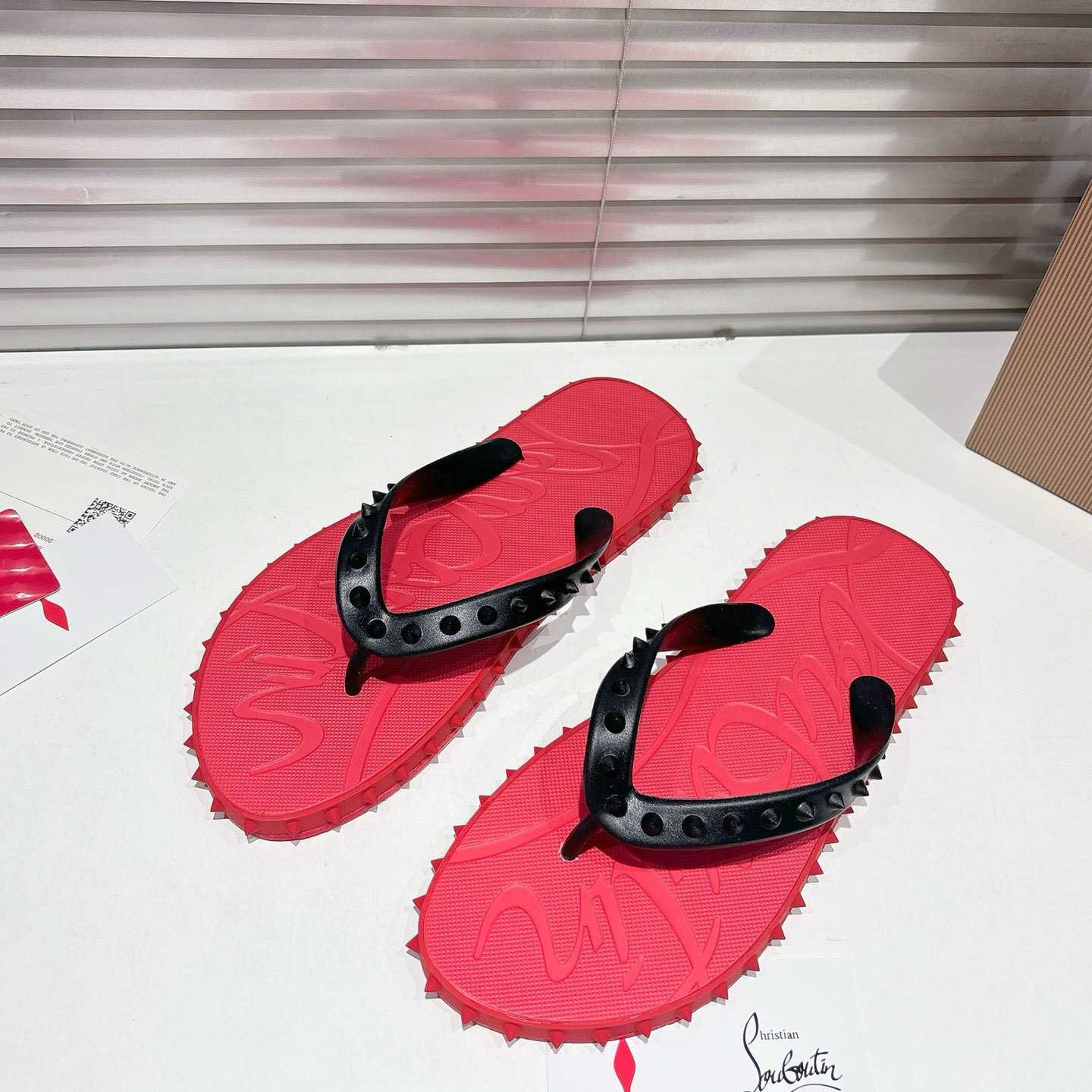 Christian Louboutin Super Loubi Flip Flops - DesignerGu