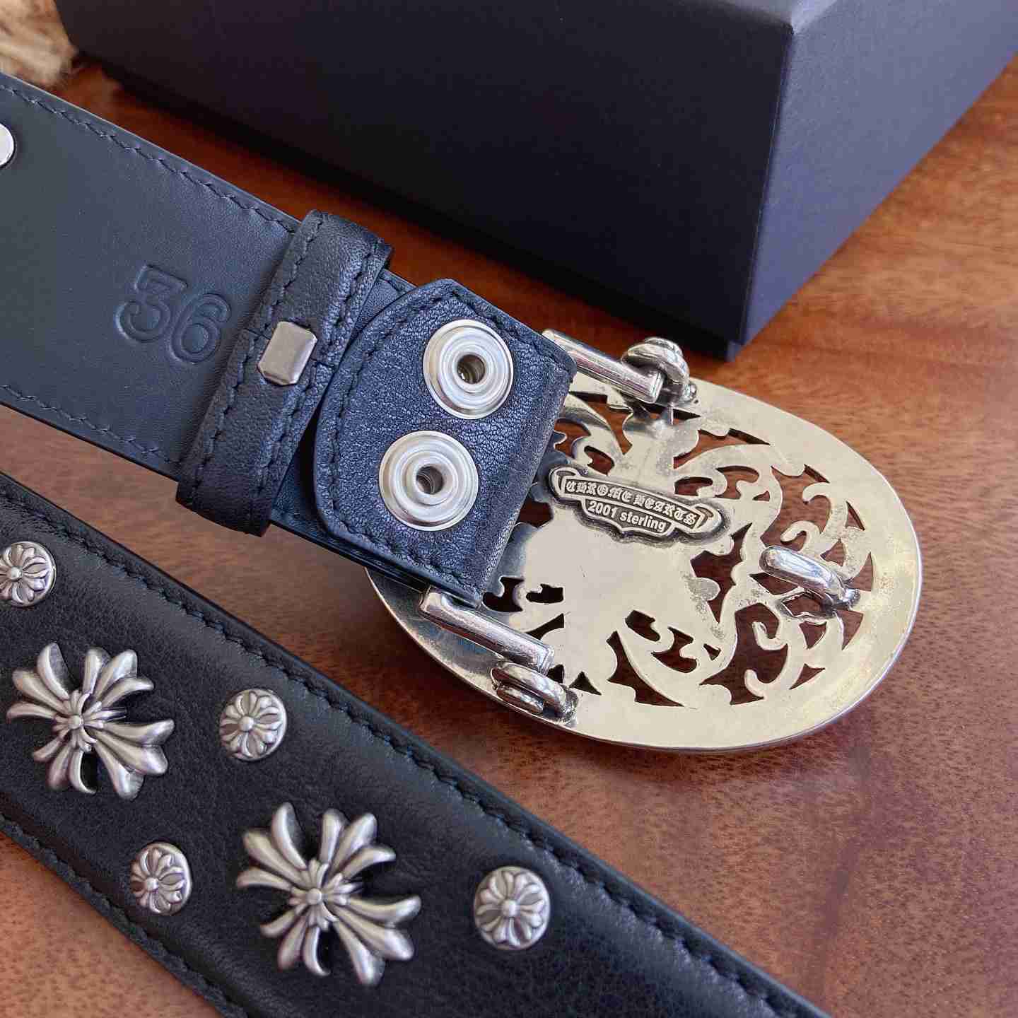 Chrome Hearts Leather Belt   - DesignerGu