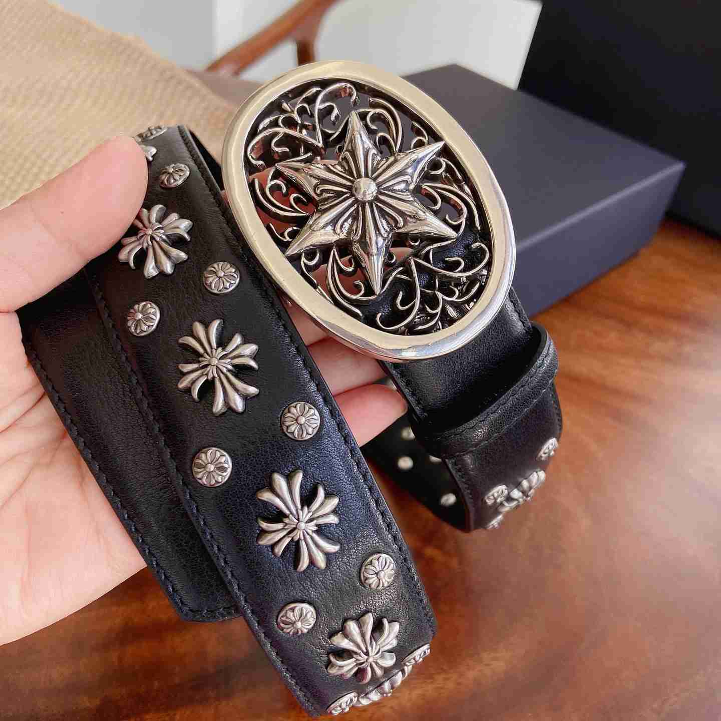 Chrome Hearts Leather Belt   - DesignerGu