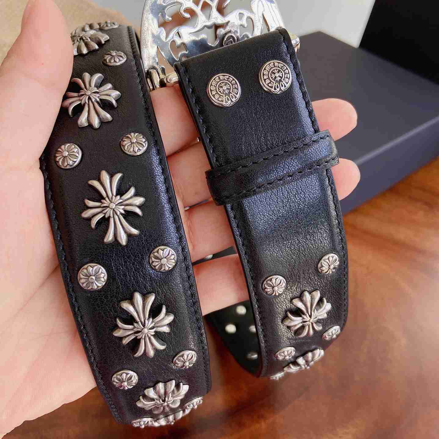 Chrome Hearts Leather Belt   - DesignerGu