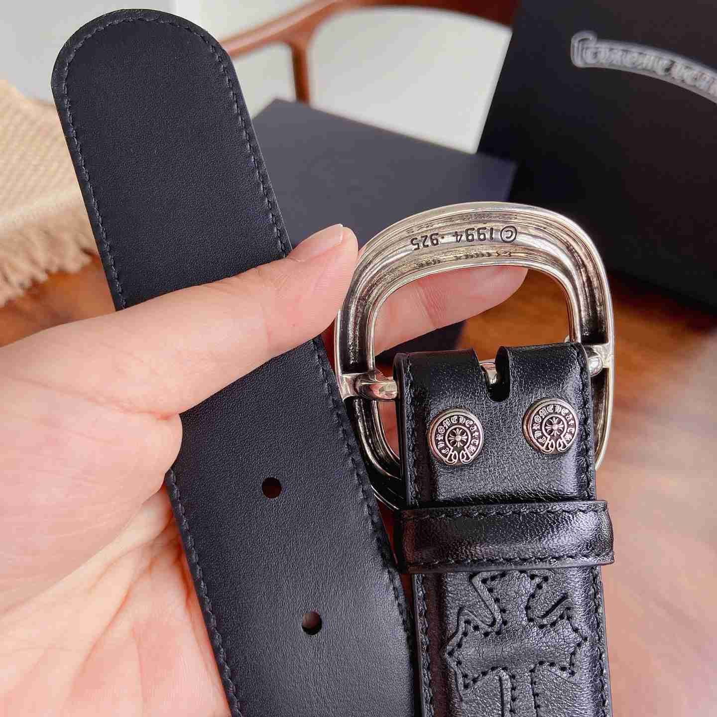 Chrome Hearts Leather Belt   - DesignerGu