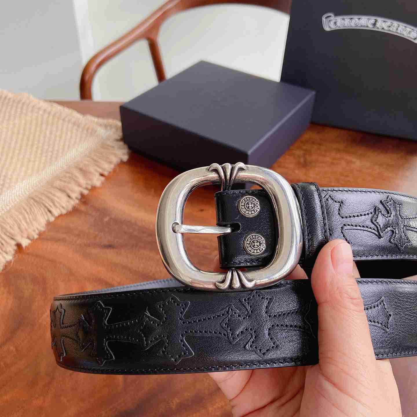 Chrome Hearts Leather Belt   - DesignerGu