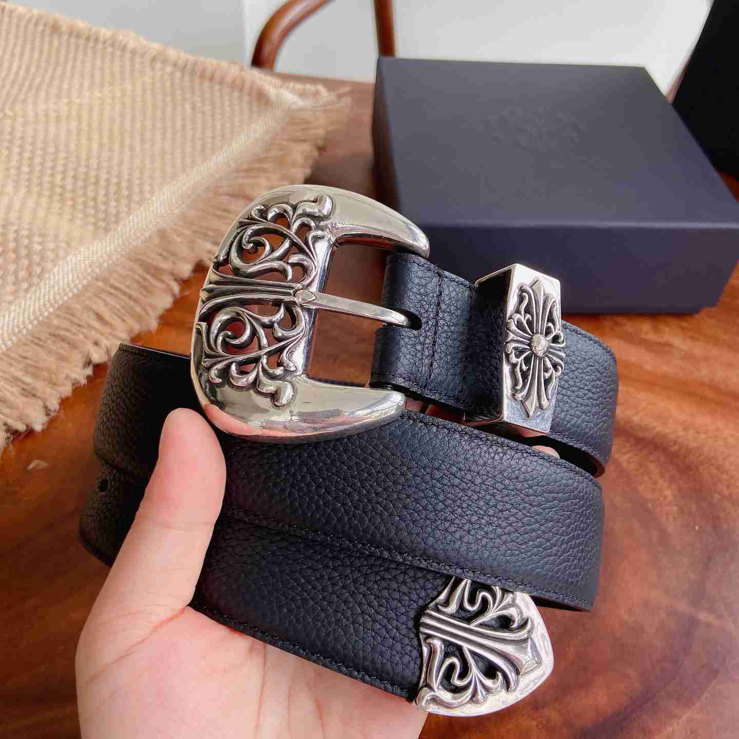Chrome Hearts Leather Belt   - DesignerGu