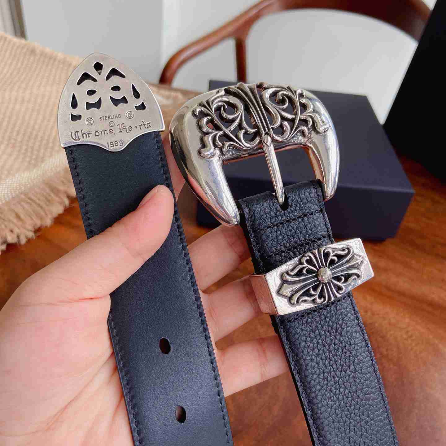 Chrome Hearts Leather Belt   - DesignerGu