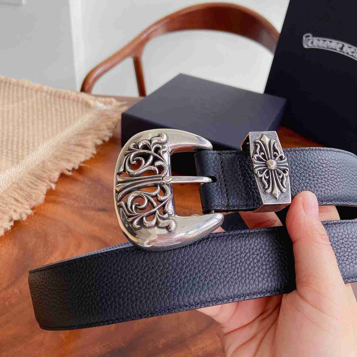 Chrome Hearts Leather Belt   - DesignerGu
