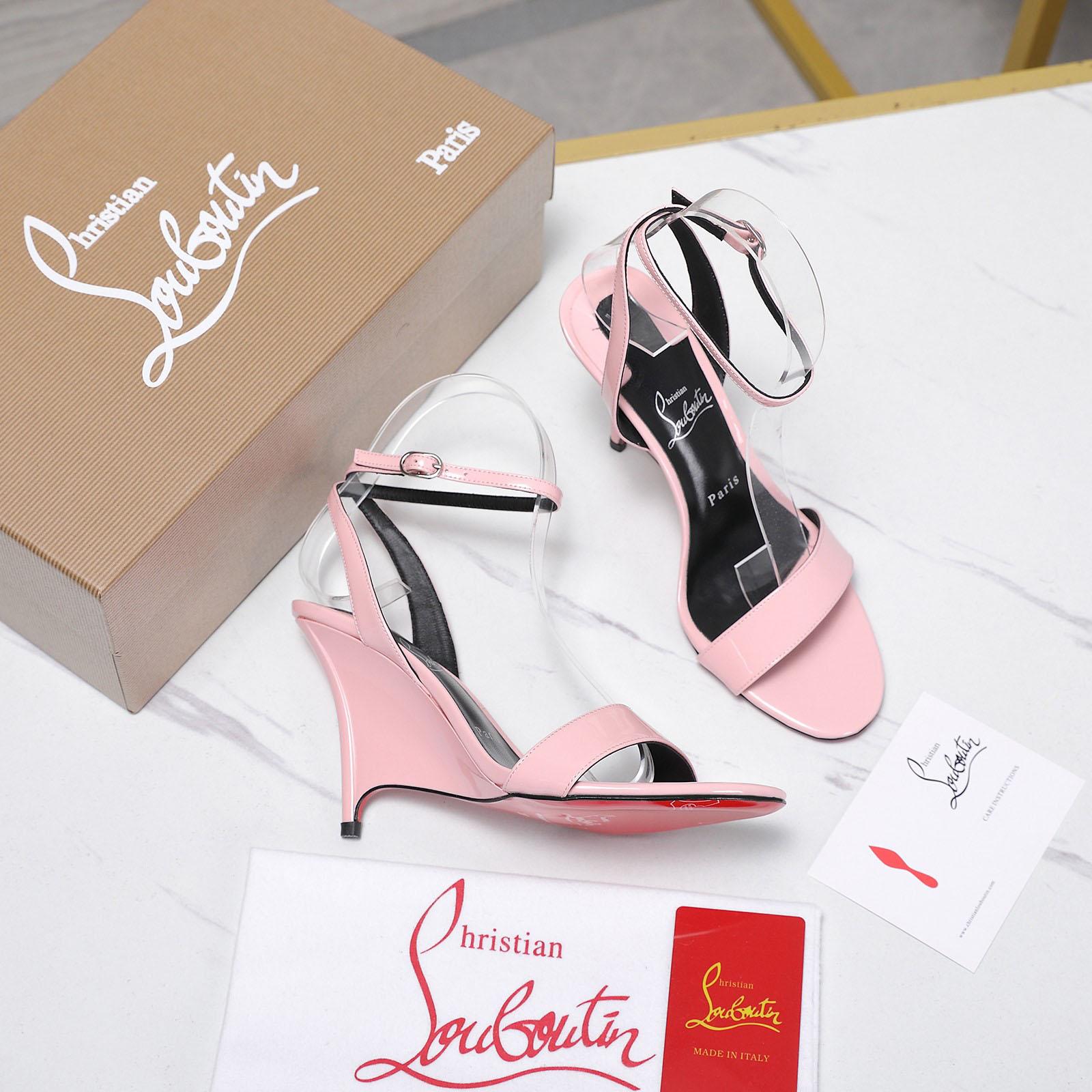 Christian Louboutin Zeezeenella Wedge Sandals - DesignerGu