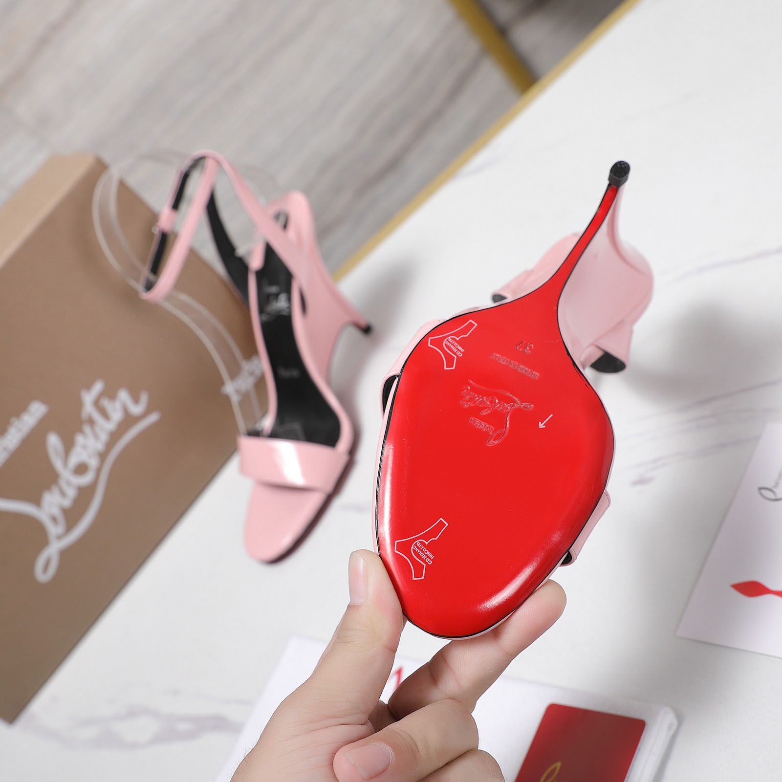 Christian Louboutin Zeezeenella Wedge Sandals - DesignerGu