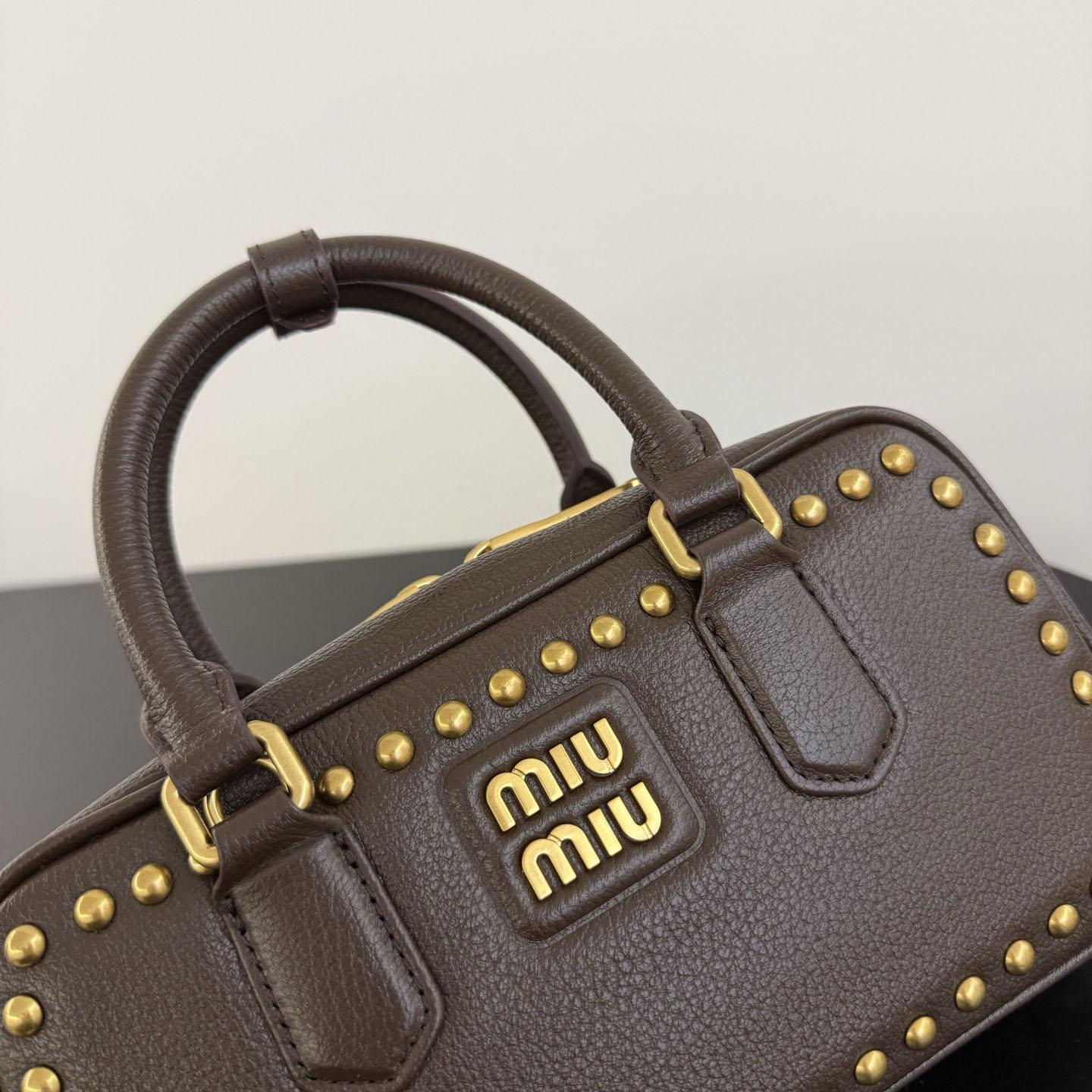 Miu Miu Arcadie Studded Leather Bag  - DesignerGu