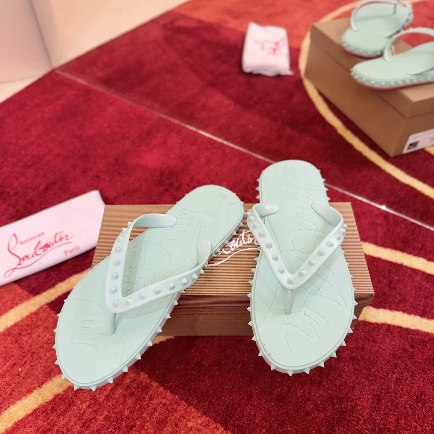 Christian Louboutin Super Loubi Flip Flops - DesignerGu