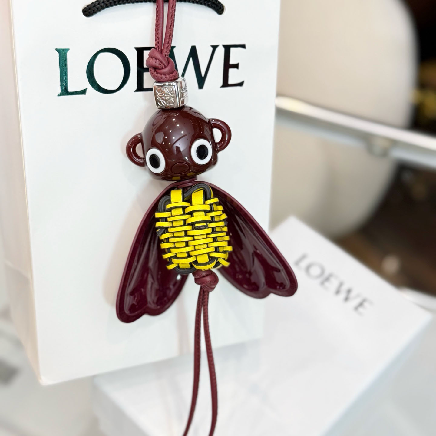 Loewe Blombée Charm In Calfskin And Acetate - DesignerGu