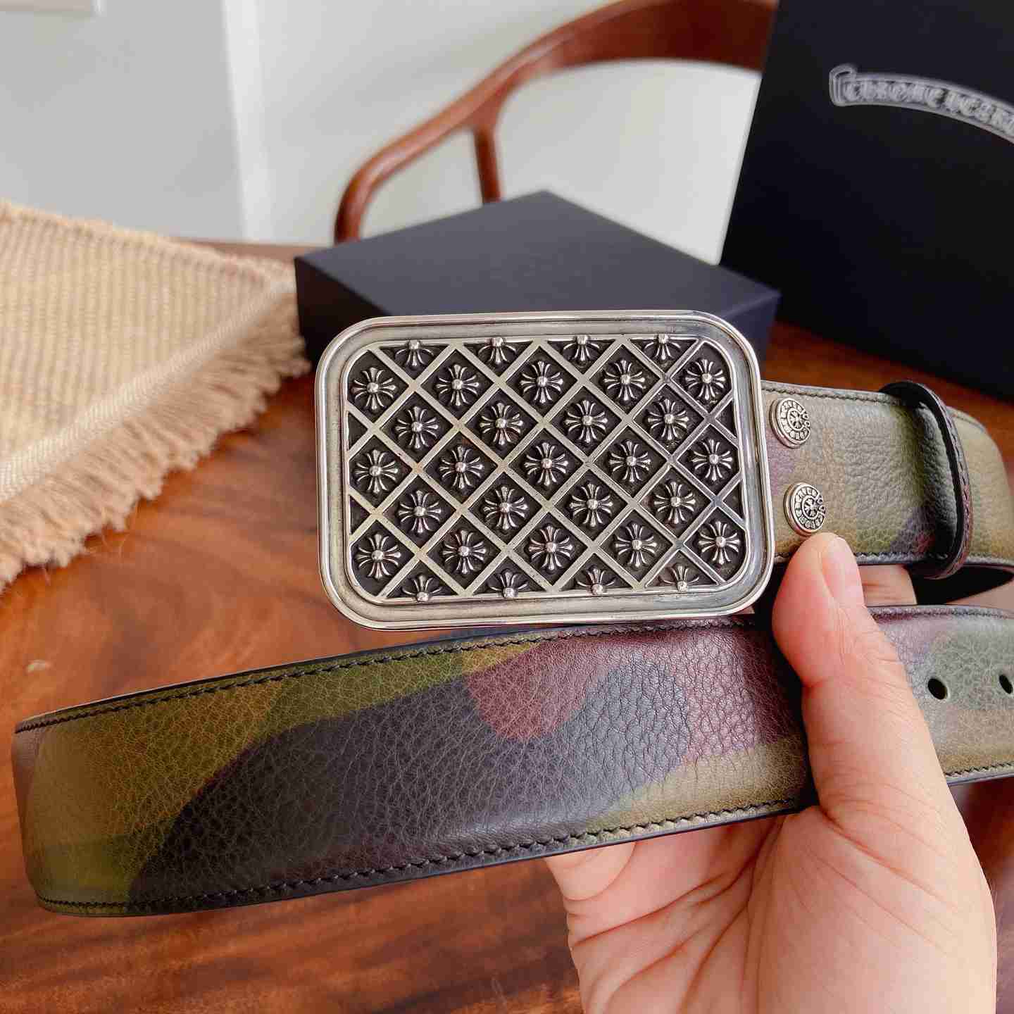 Chrome Hearts Leather Belt   - DesignerGu