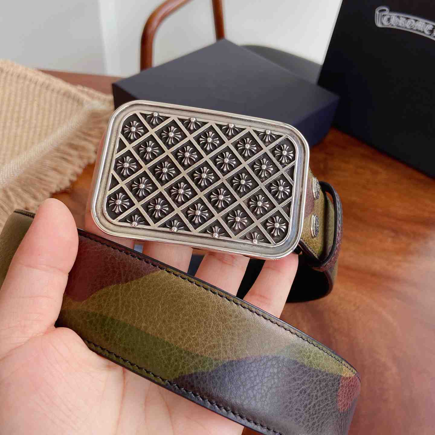 Chrome Hearts Leather Belt   - DesignerGu