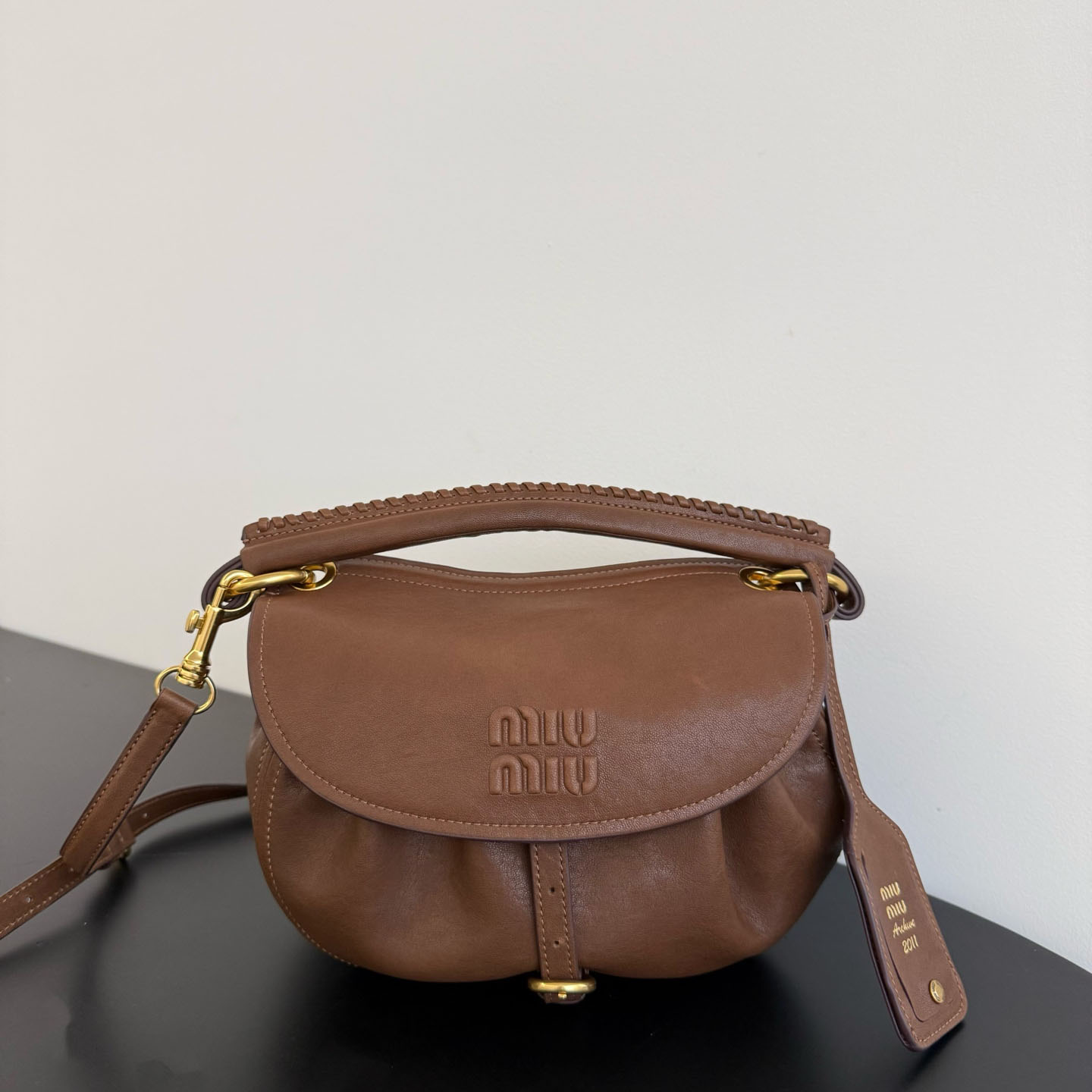 Miu Miu Rendez-Vous Nappa Leather Bag - DesignerGu