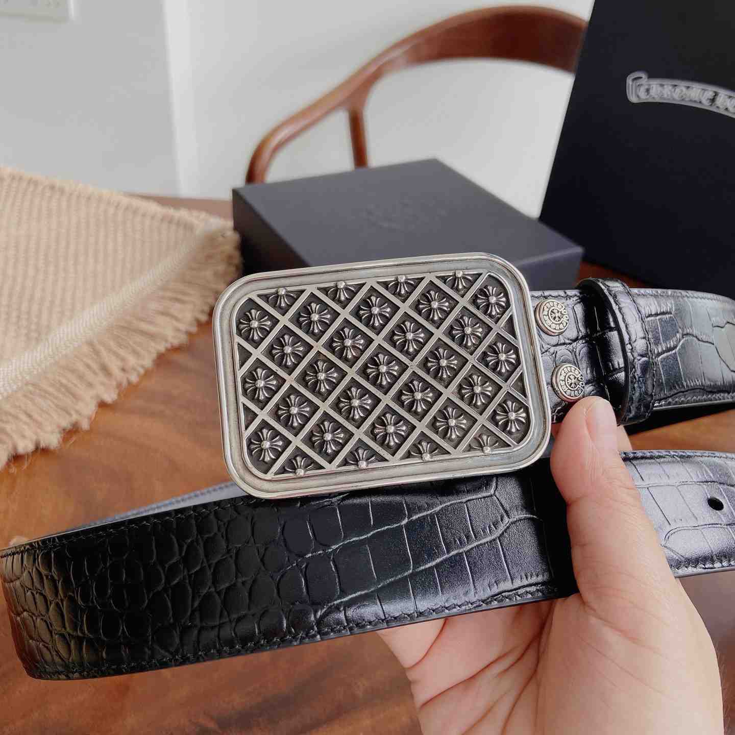 Chrome Hearts Leather Belt   - DesignerGu