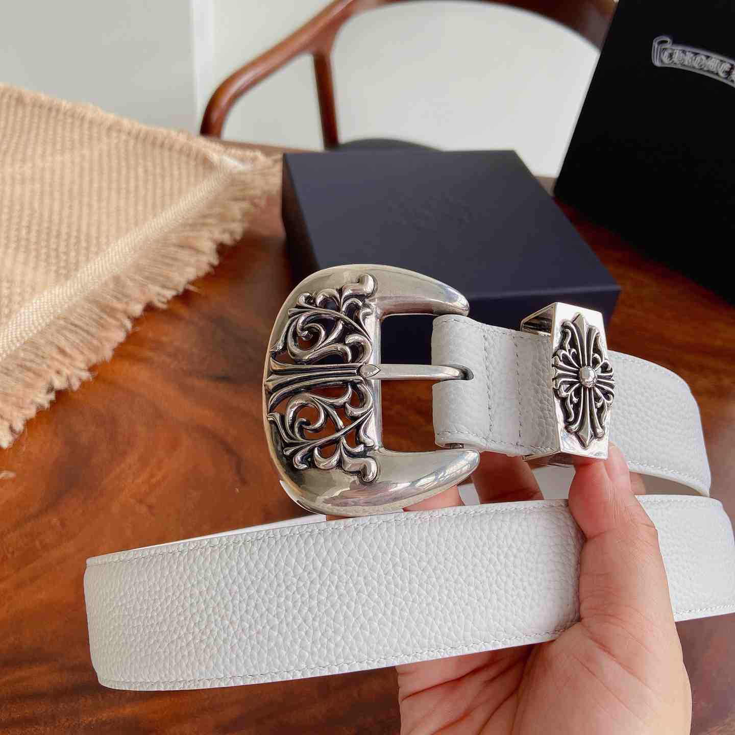 Chrome Hearts Leather Belt   - DesignerGu