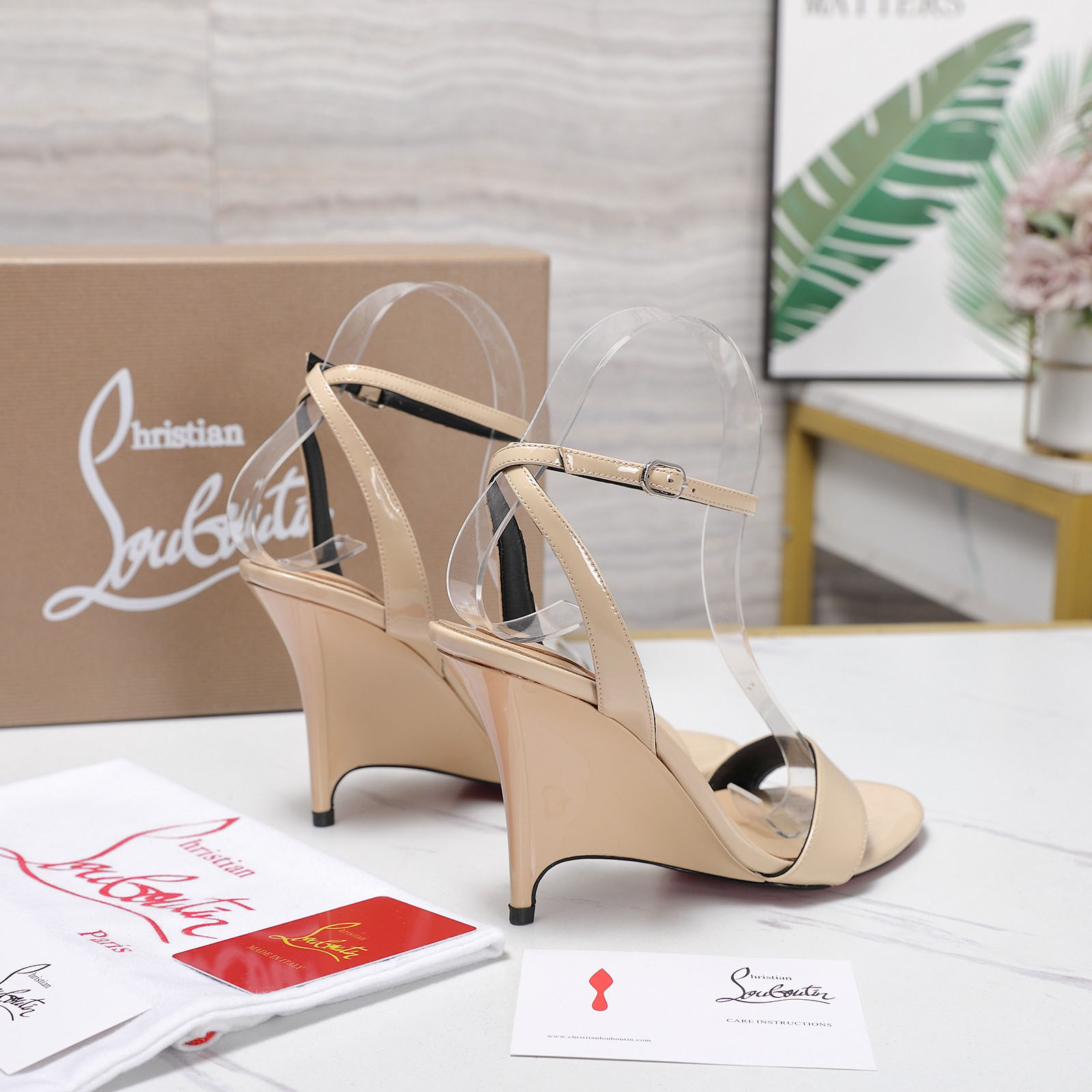 Christian Louboutin Zeezeenella Wedge Sandals - DesignerGu
