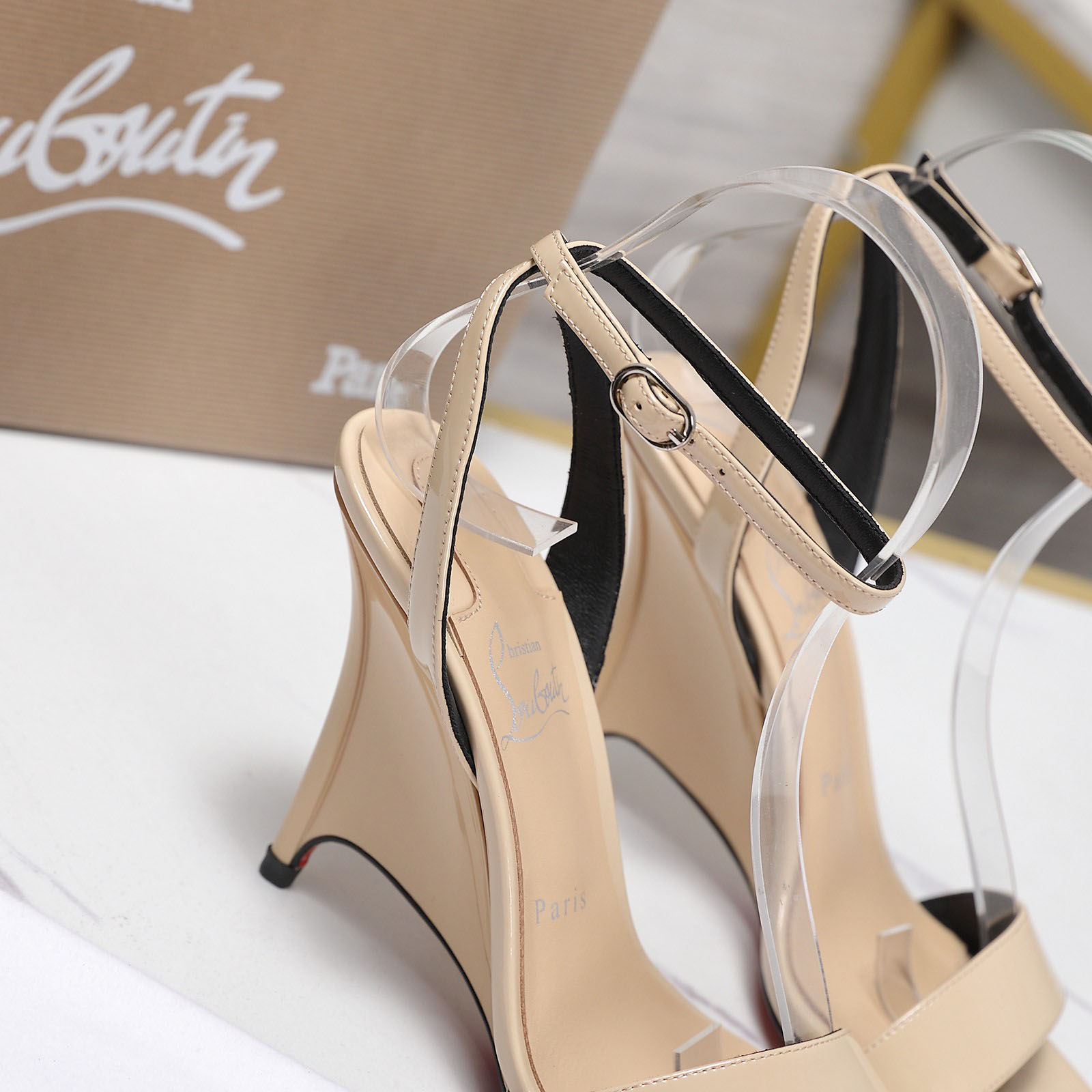 Christian Louboutin Zeezeenella Wedge Sandals - DesignerGu
