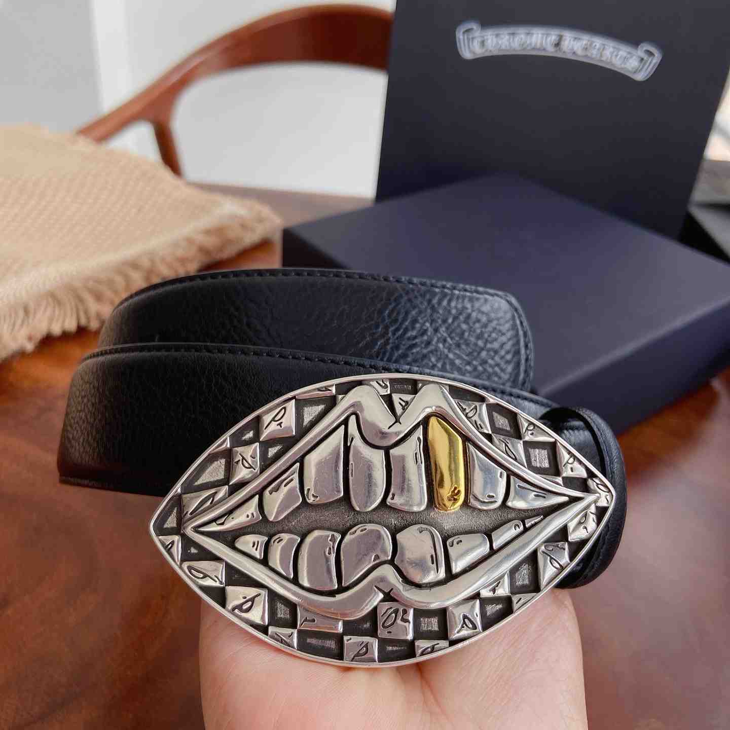 Chrome Hearts Leather Belt   - DesignerGu